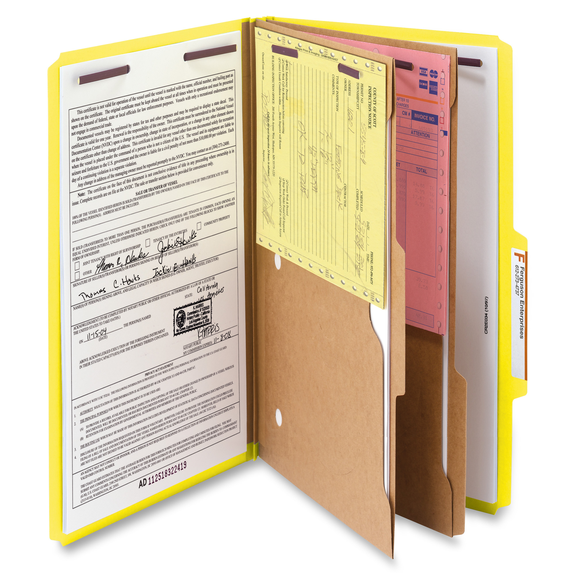 Smead Pocket Divider PressBoard Classification Folders | Apex Office ...