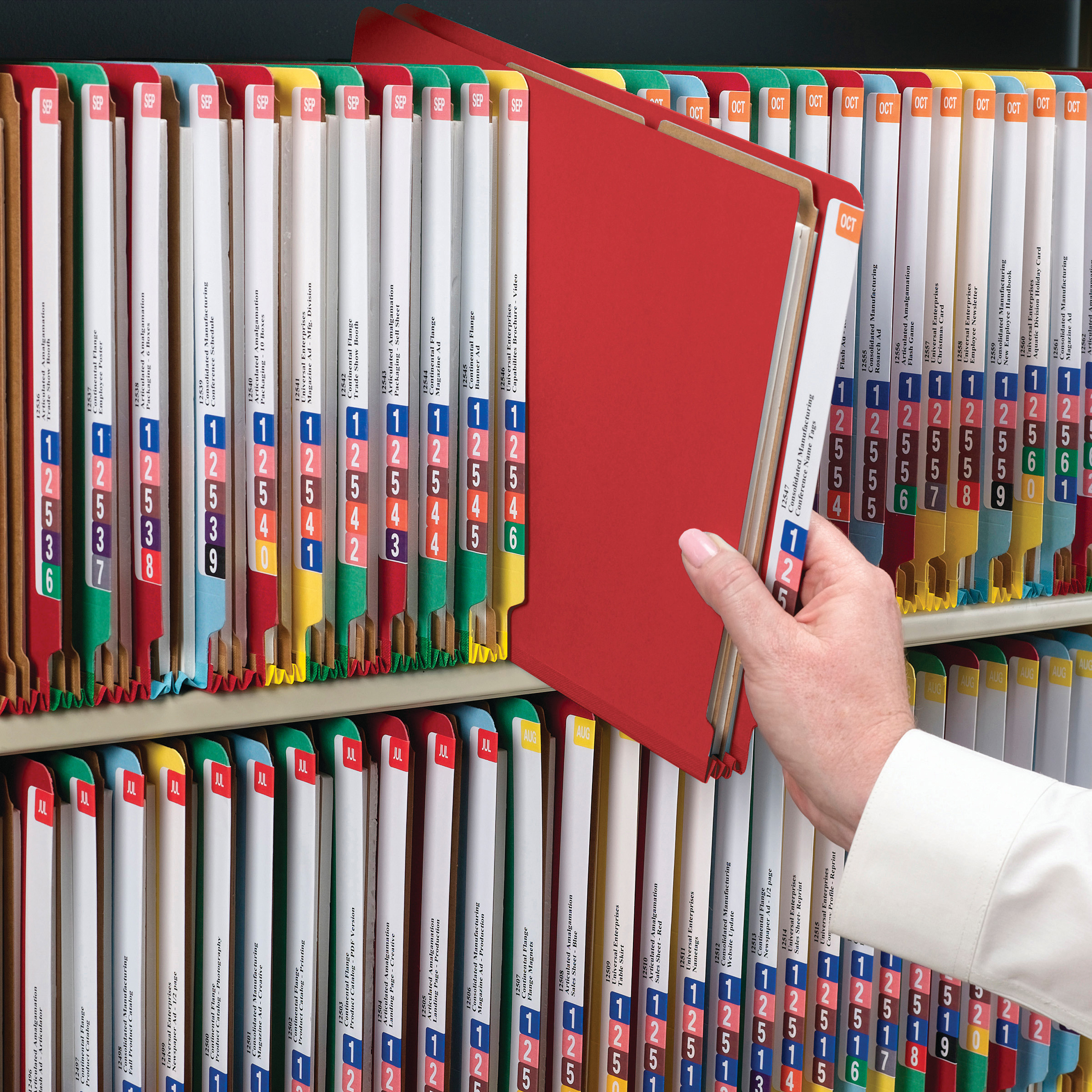 Smead 1/3 Tab Cut Letter Recycled Classification Folder End Tab