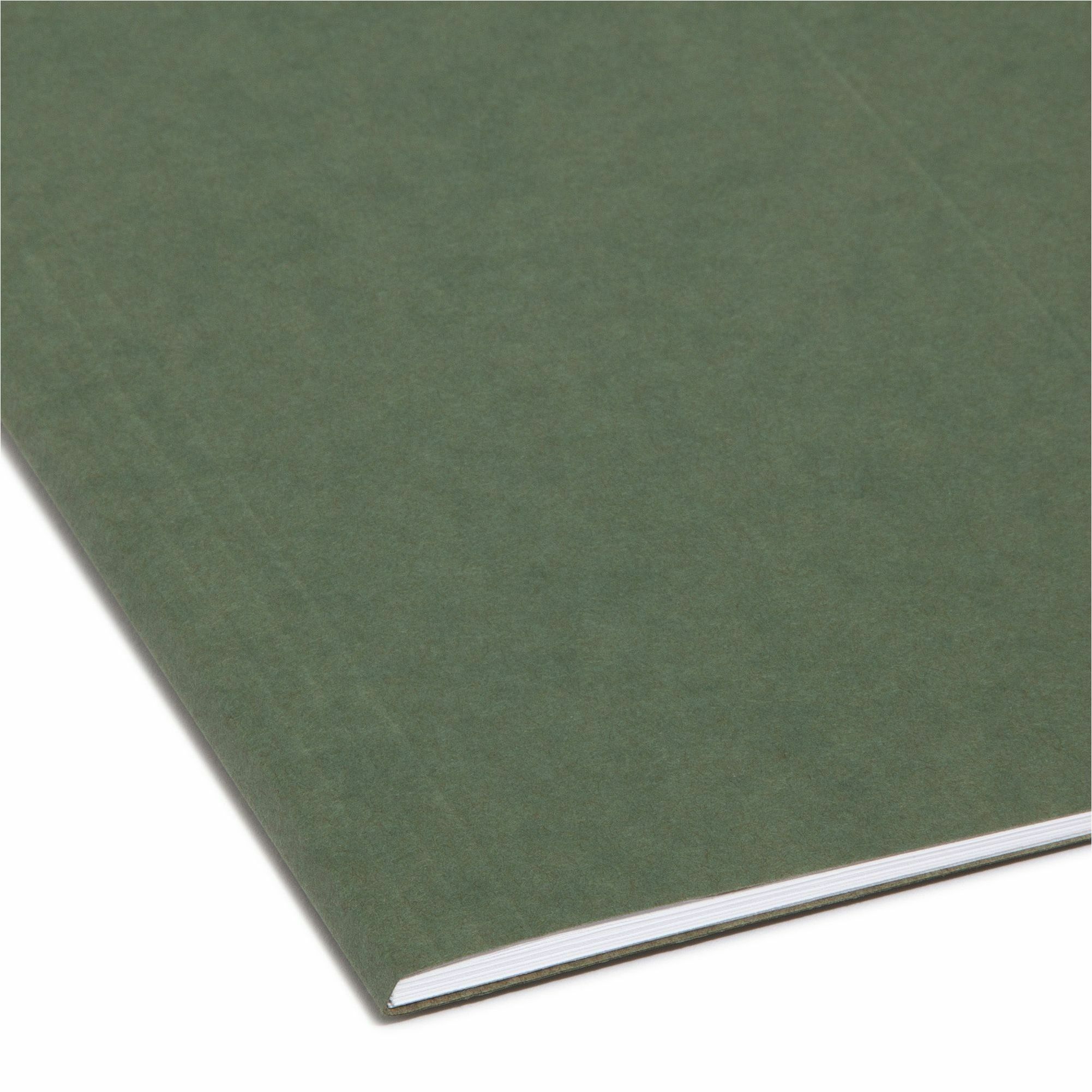 1/5-Cut Adjustable Tab Smead Hanging File Folder with Tab 25 per Box 64055 Standard Green Letter Size 
