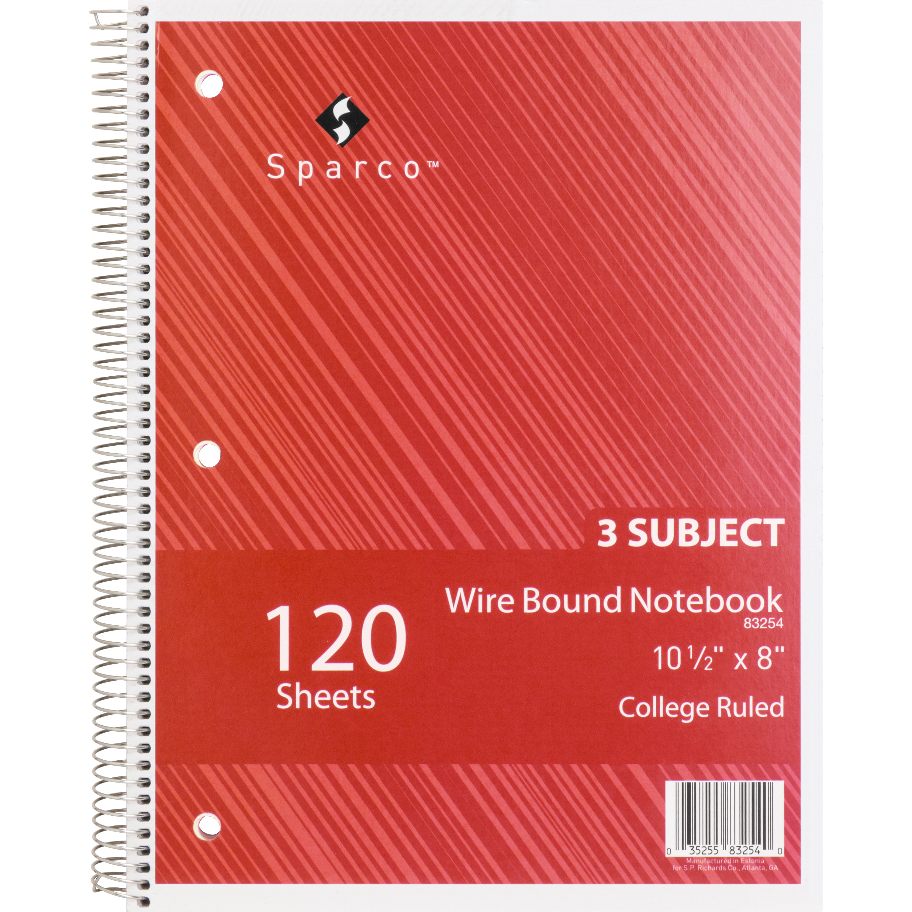 Sparco Wirebound College Ruled Notebooks