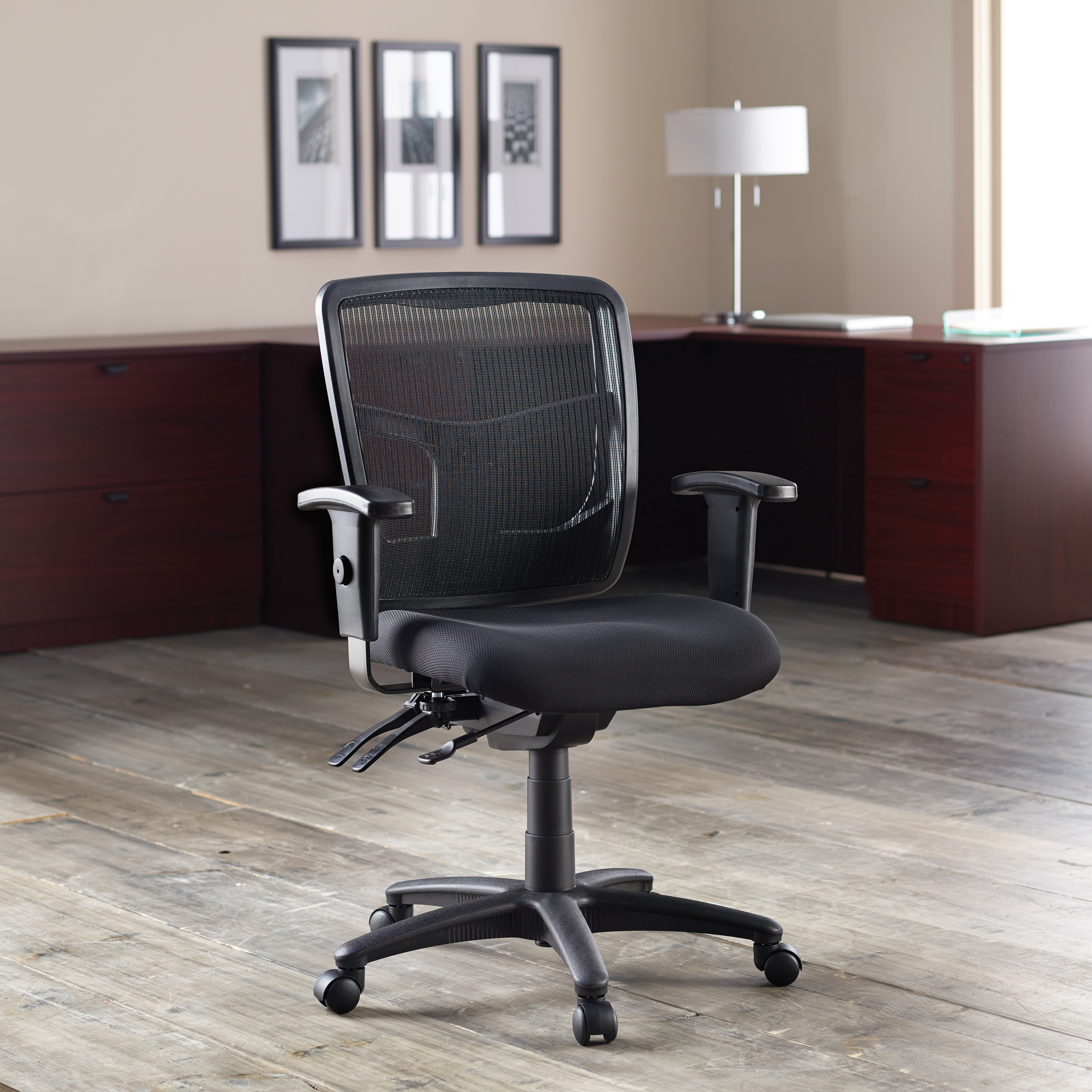 llr 86201  lorell ergomesh series managerial midback chair