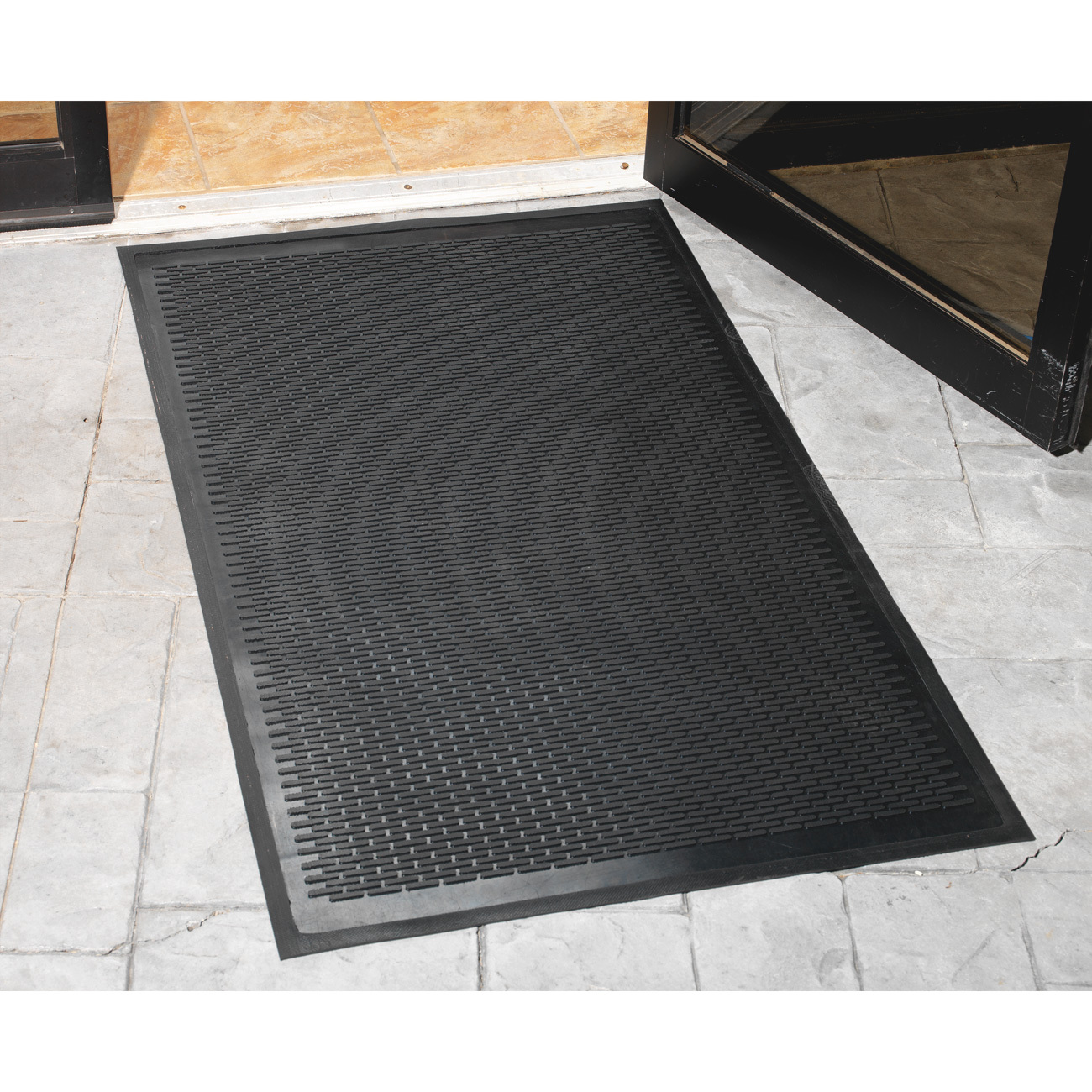 Crown Mat-A-Dor Entrance-antifatigue Mat, Rubber, 36 x 72, Black