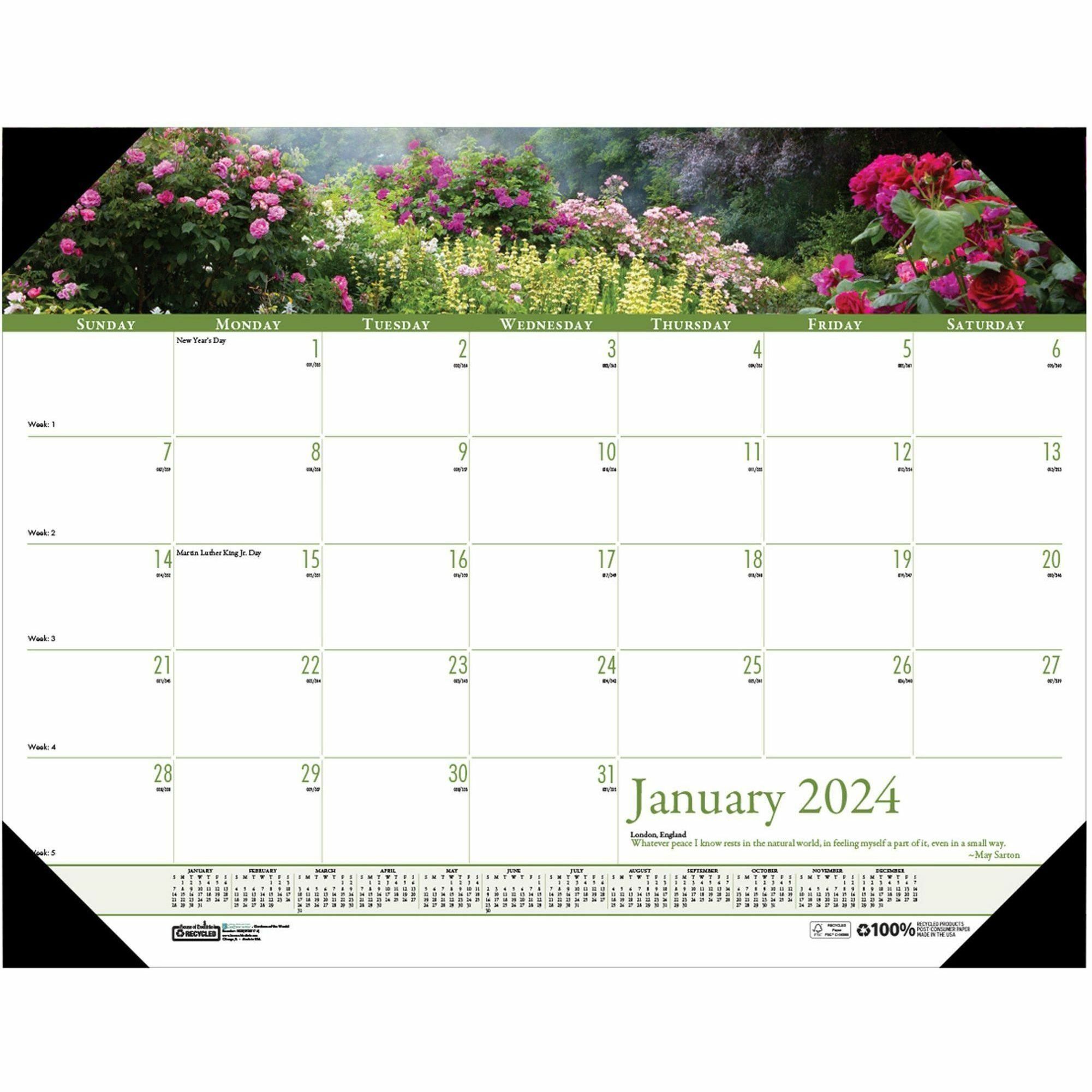 house-of-doolittle-earthscapes-gardens-desk-pad-calendars-refills-house-of-doolittle