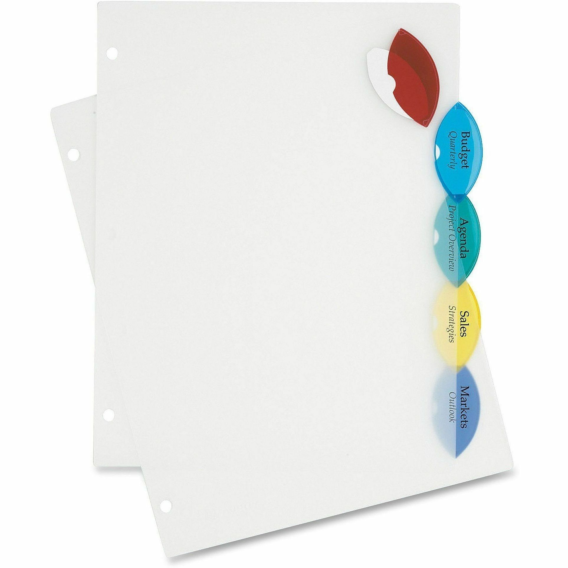 Avery&reg; Insertable Style Edge™ Plastic Dividers, 8 tabs, 1 set