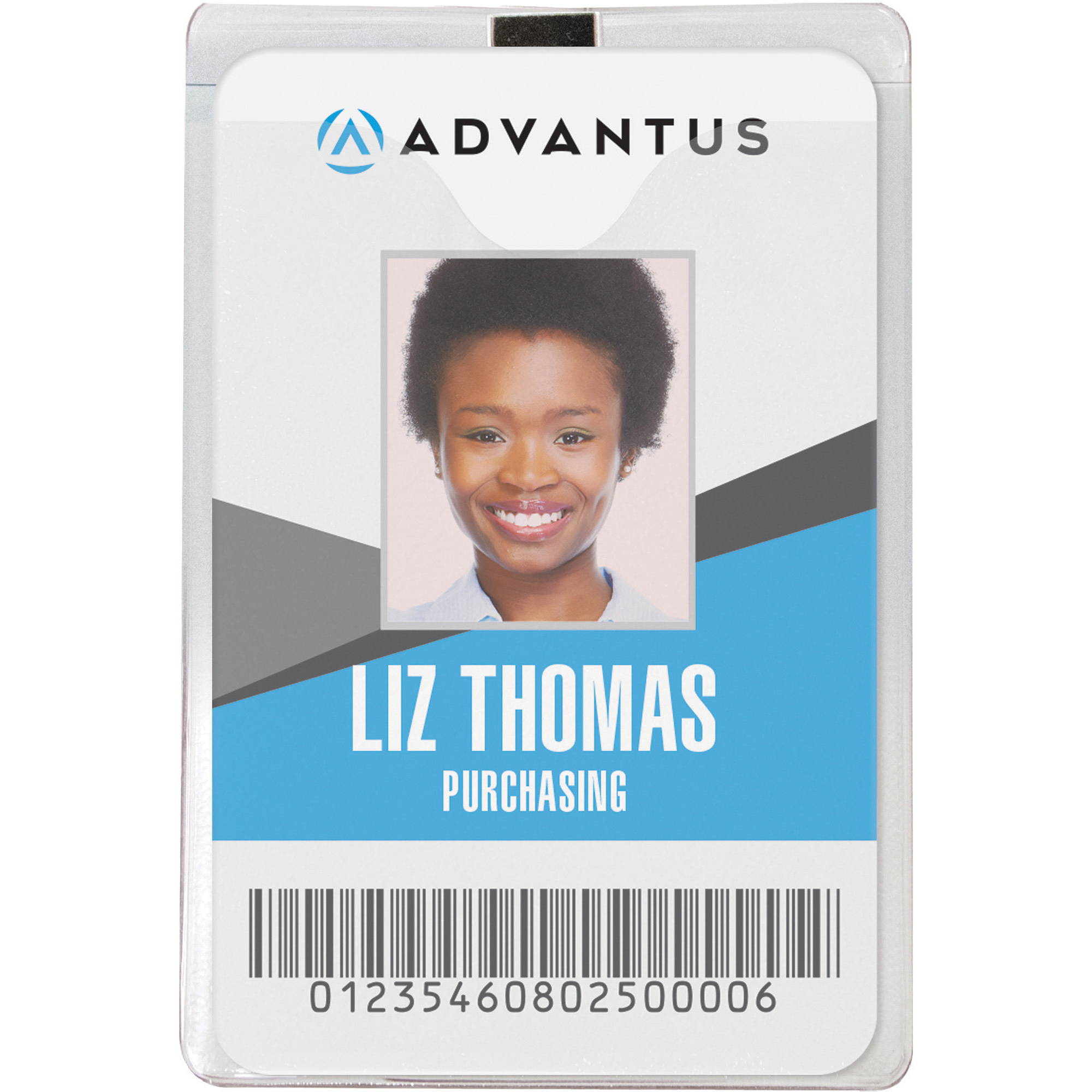 Advantus Vertical Badge Holder with Clip - Name Badge Holders ...