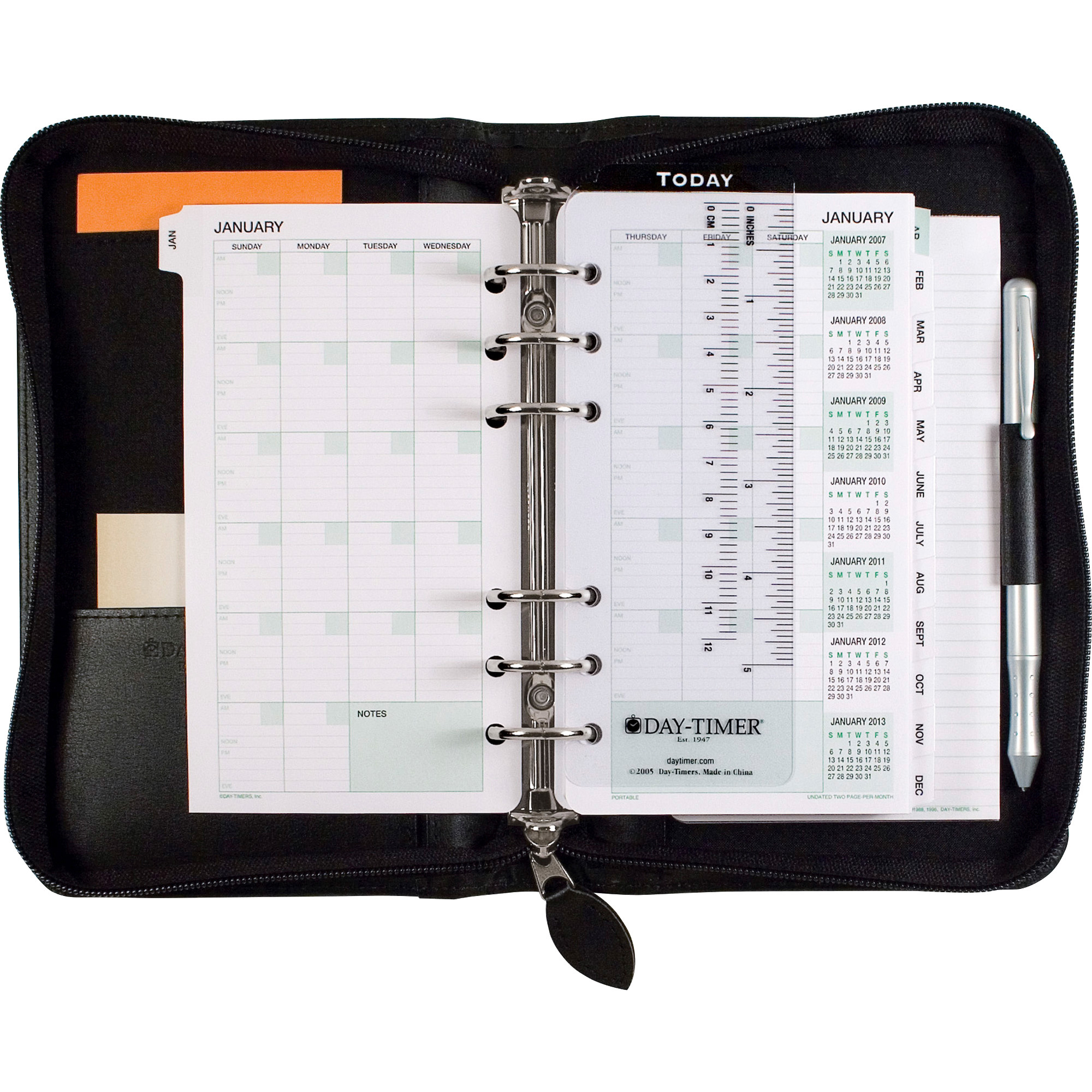 DayTimer Bonded Leather Organizer Starter Set Eakes Office Solutions