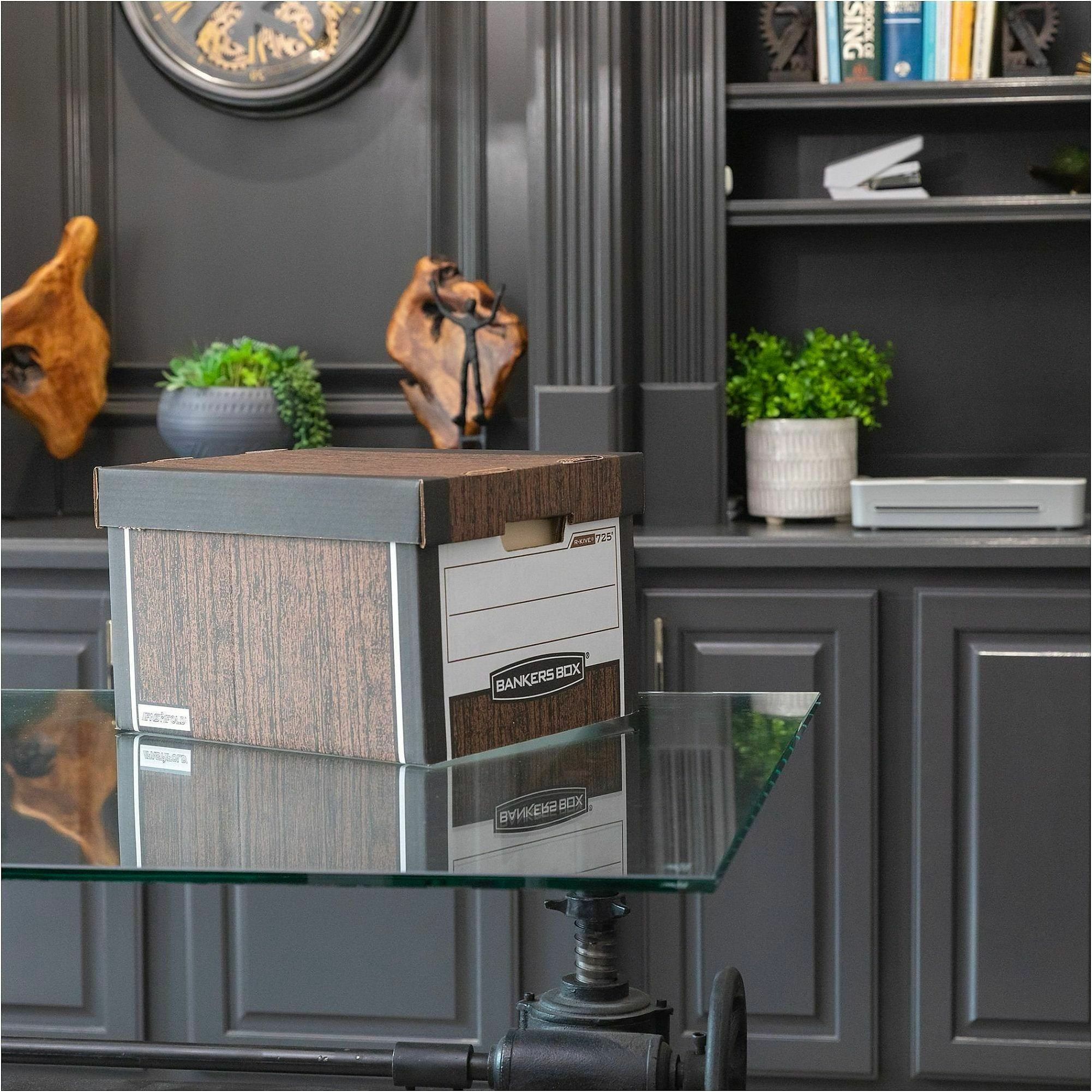 Bankers Box Bankers Box R-Kive Woodgrain Storage Boxes - Internal ...