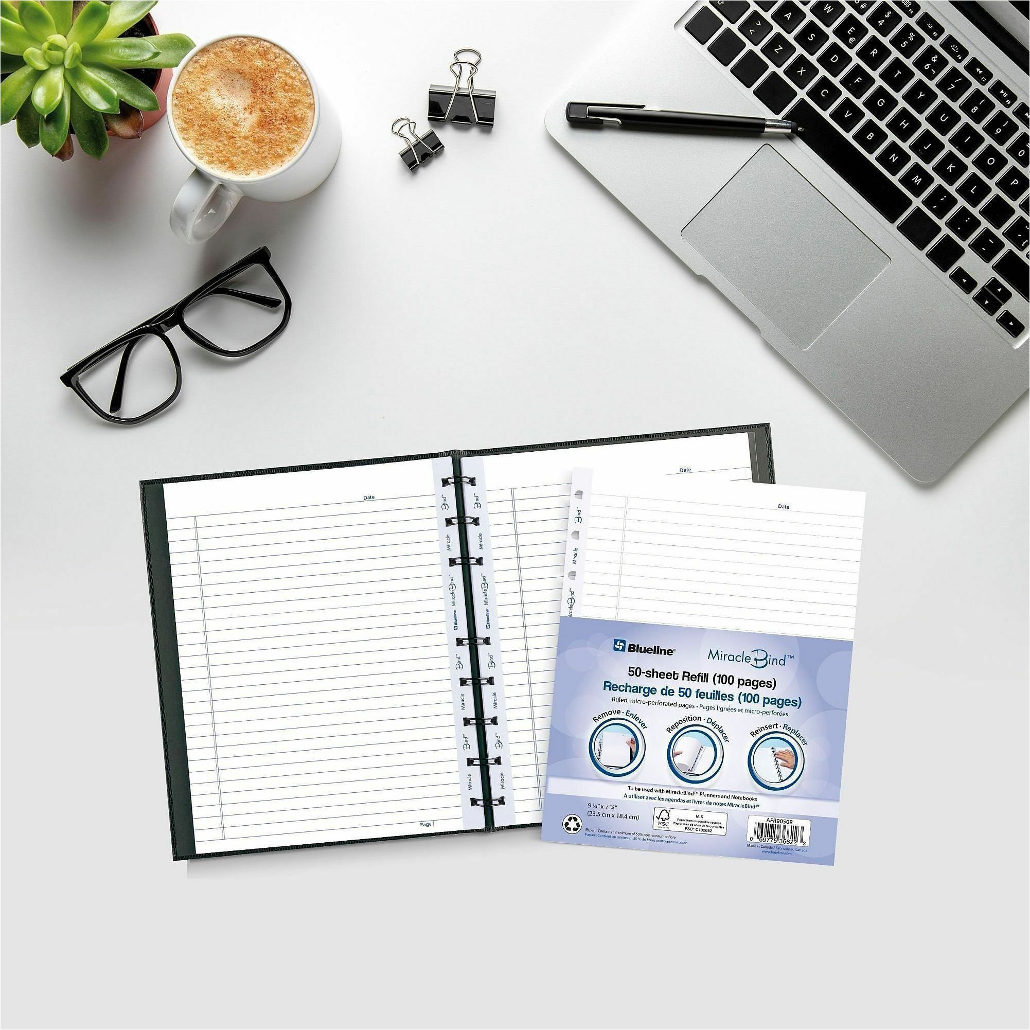 Blueline - Pages de recharge pour carnet MiracleBind