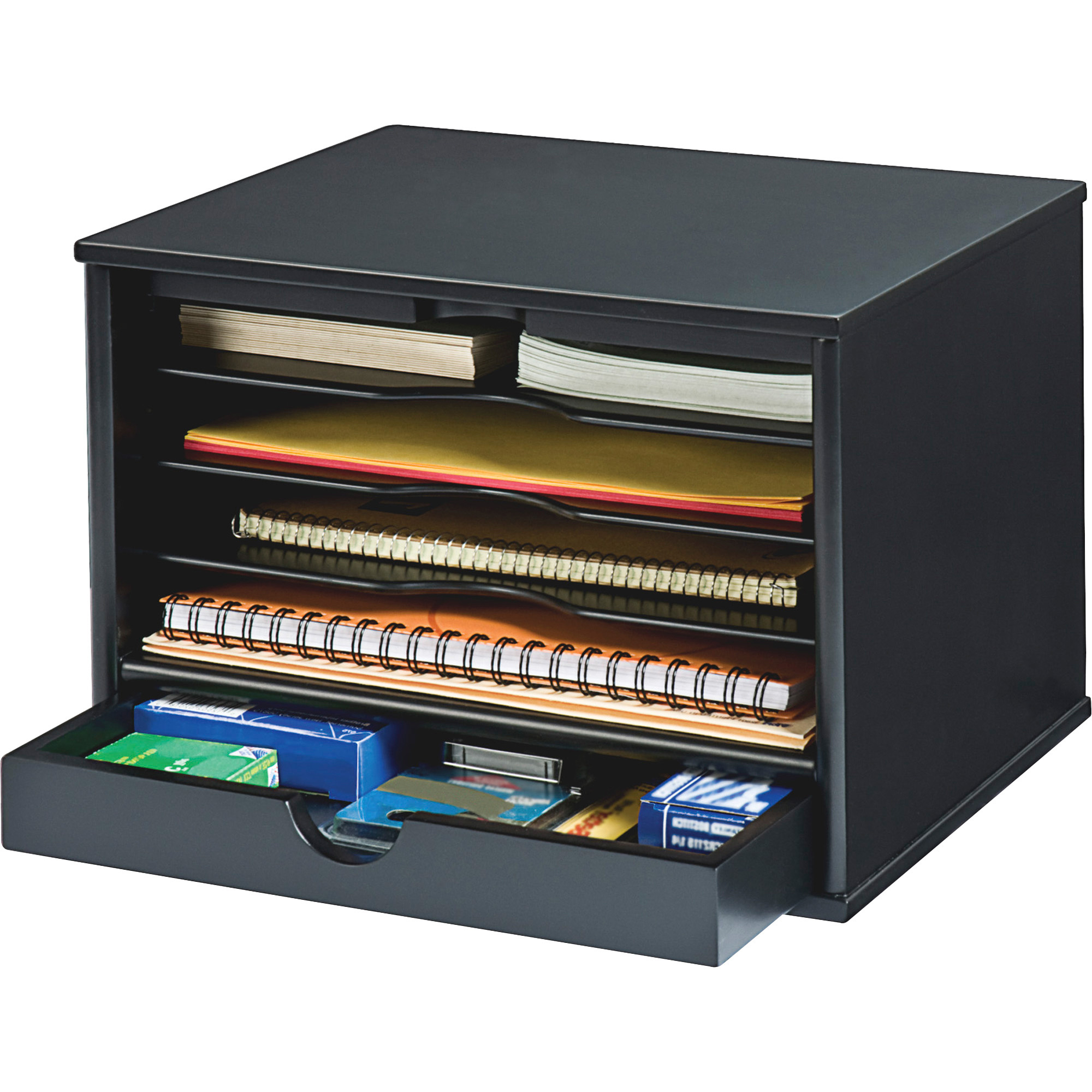 Victor 4720-5 Midnight Black Desktop Organizer - 4 Compartment(s