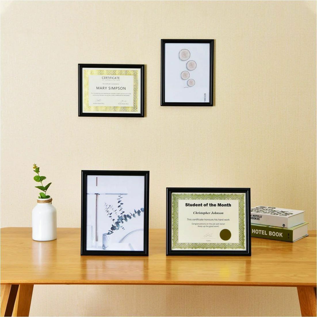 St. James&reg; Certificate/Diploma/Document Frame, 8.5x11" , Milano Glossy Black