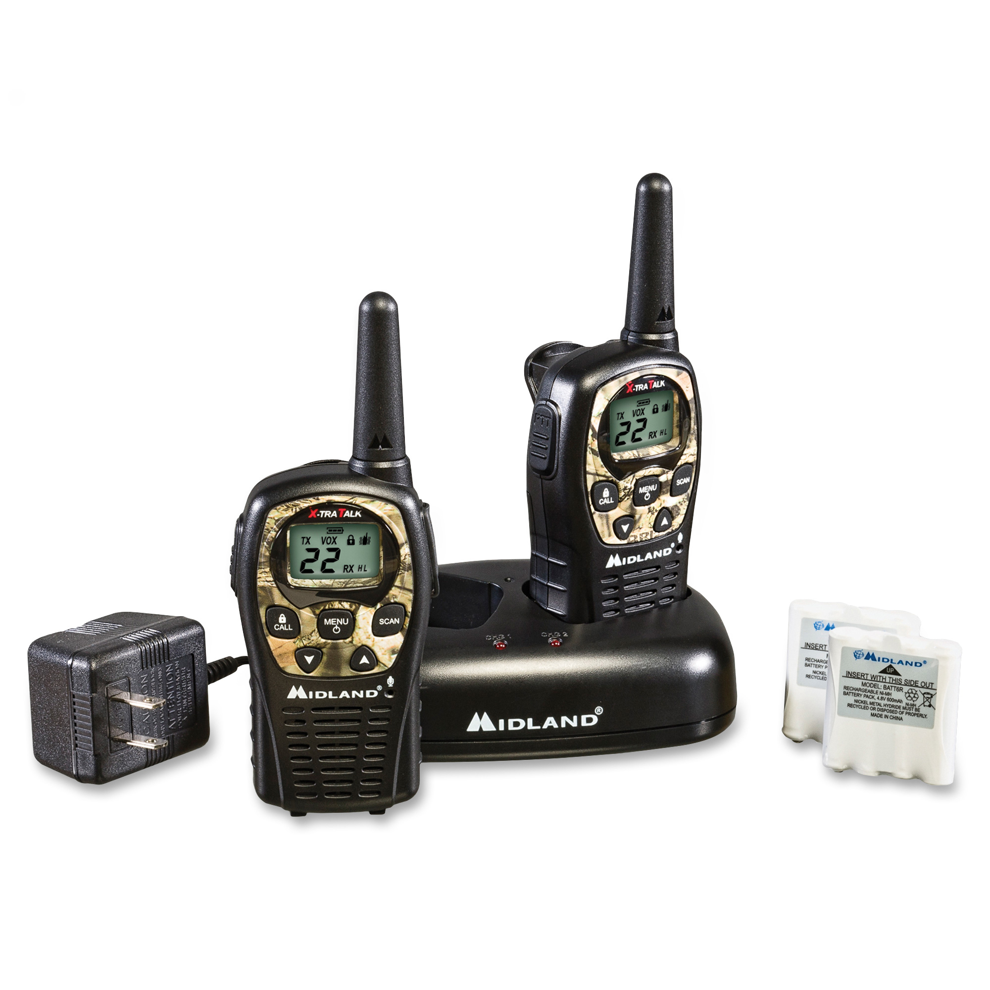 Midland LXT535VP3 FRS Walkie Talkie Long Range Two Way Radio with NOAA Weather Scan   Alert Channel Scan, Silent Operation (Mossy Oak Camo, Radios - 4