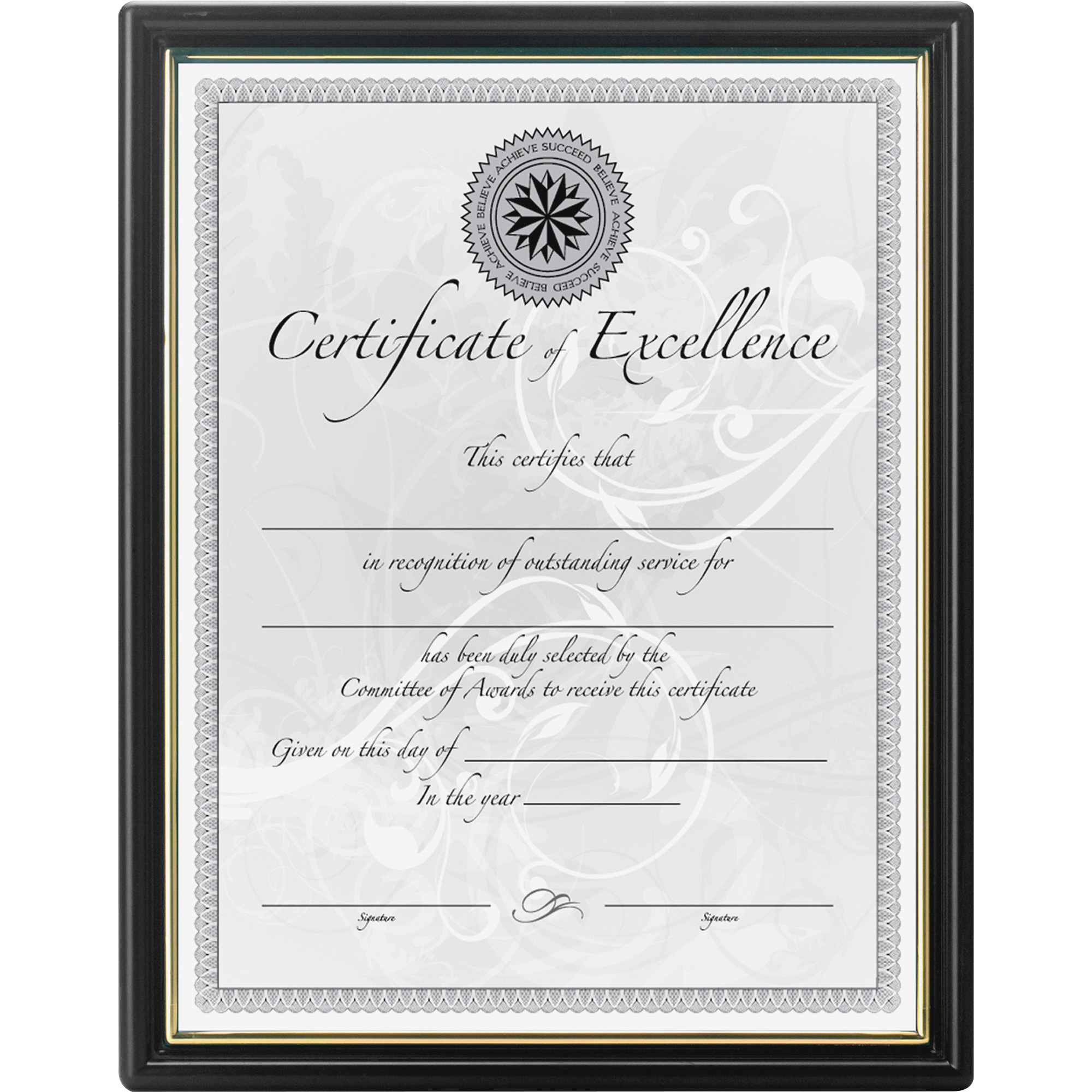 Black Geographics Certificate Holder Recycled 10 / Pack 