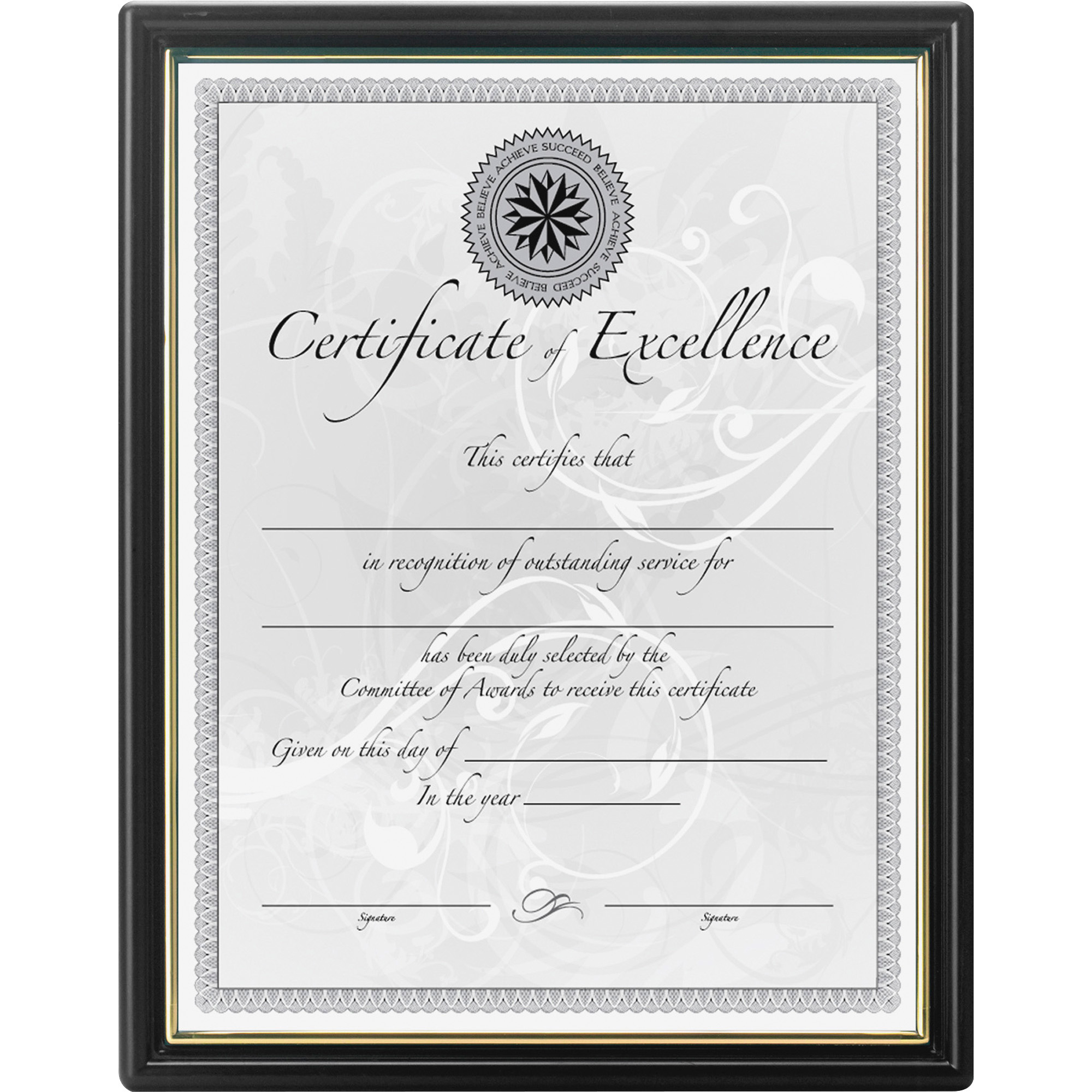 DAX Black & Gold Certificate Frames Frames Burnes Home Accents