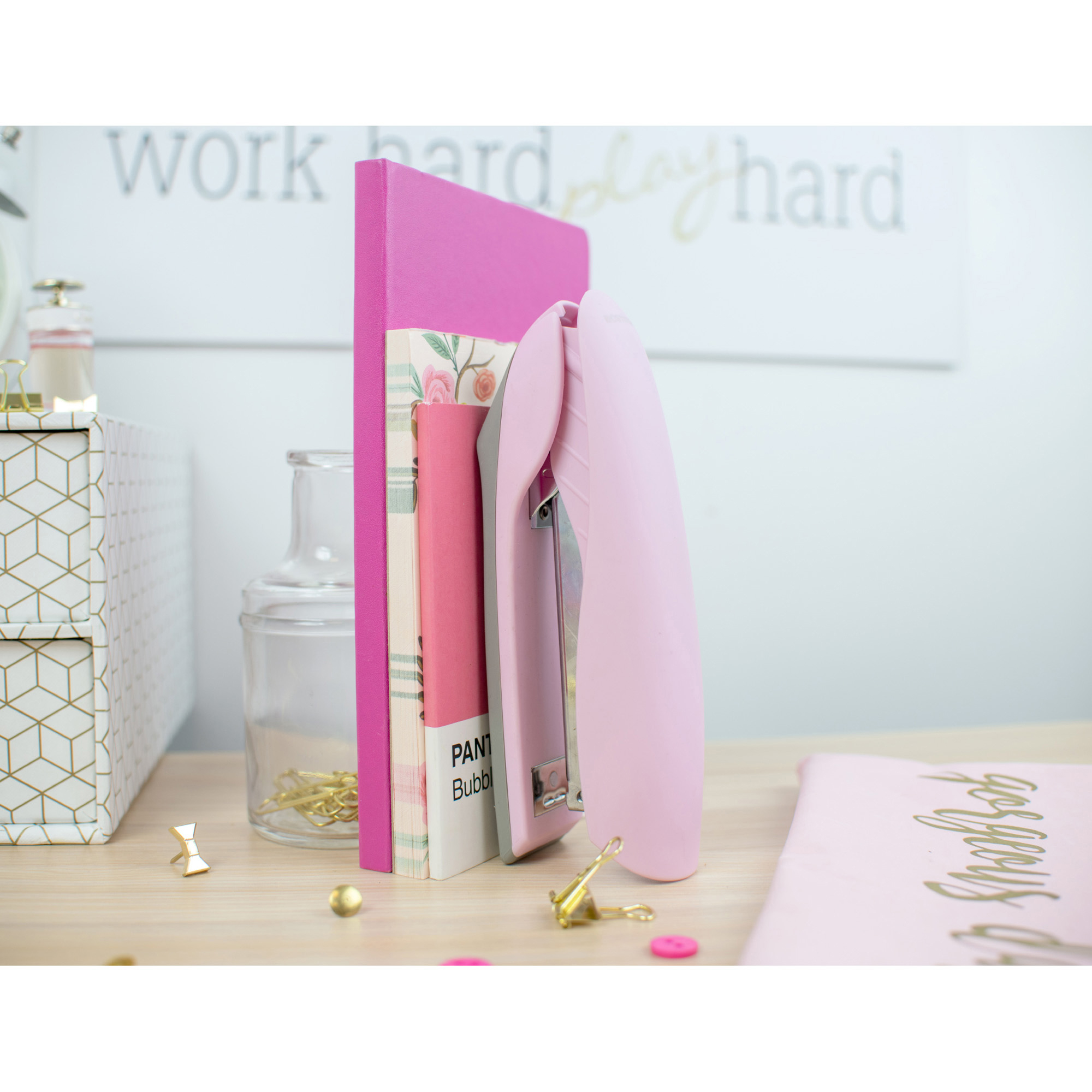 Bostitch Velvet Pink NoJam Stapler Plus Pack GOS EVOS