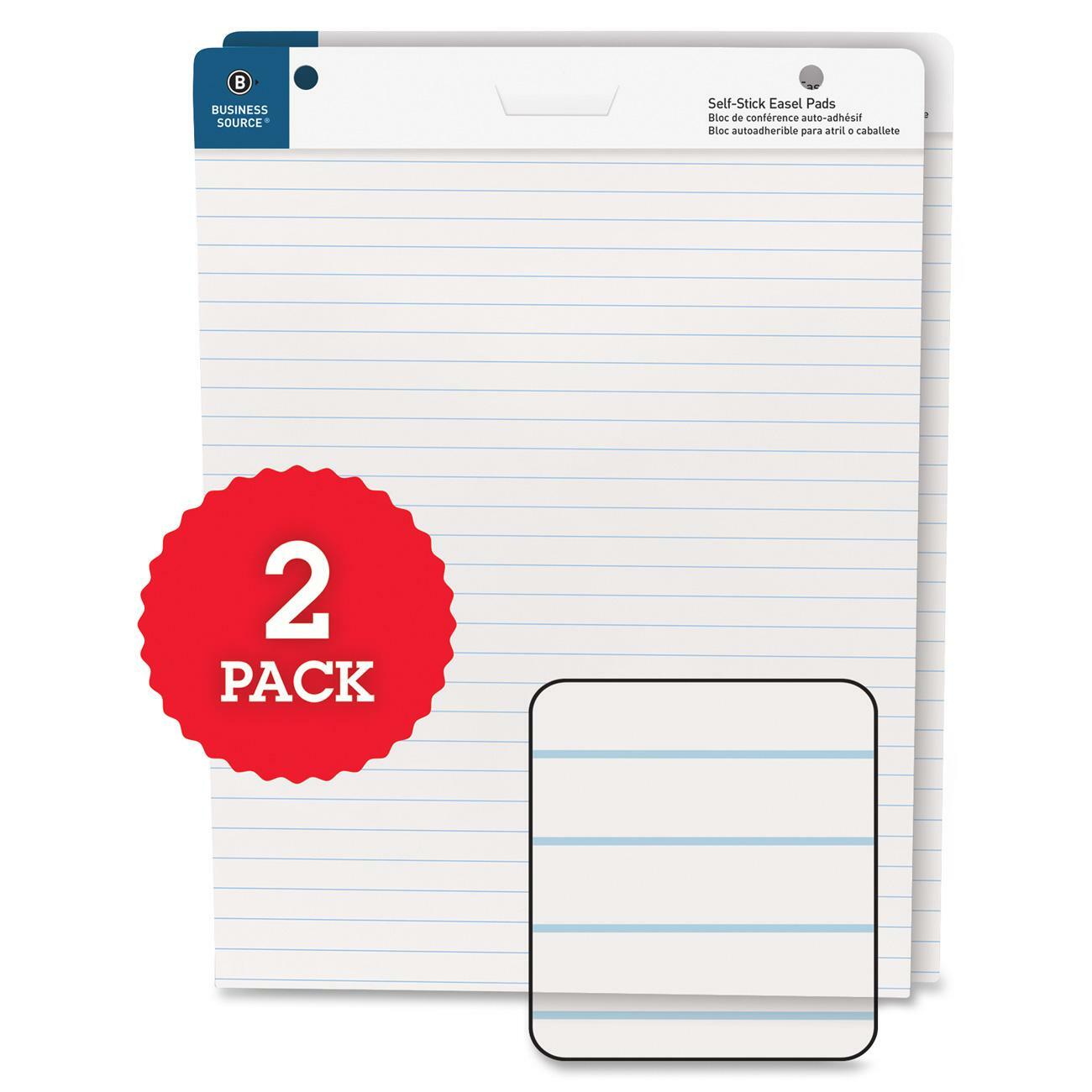 Pacon Ruled Easel Pads - 50 Sheets - Stapled/Glued - Front Ruling Surface -  Ruled - 1 Ruled - 27 X 34 - White Paper - Chipboard Cover - Perforated,  Bond Paper - 50 / Pad