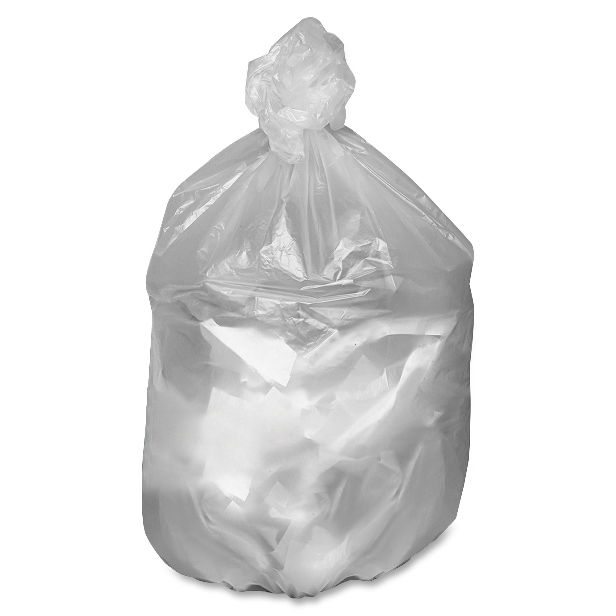 Clear and White Trash Can Liners
