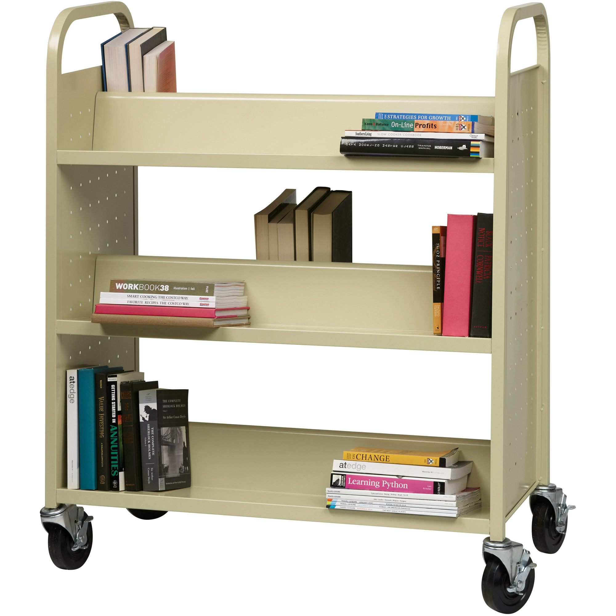 Lorell Double-sided Book Cart - 6 Shelf - 200 lb Capacity LLR49202, LLR ...