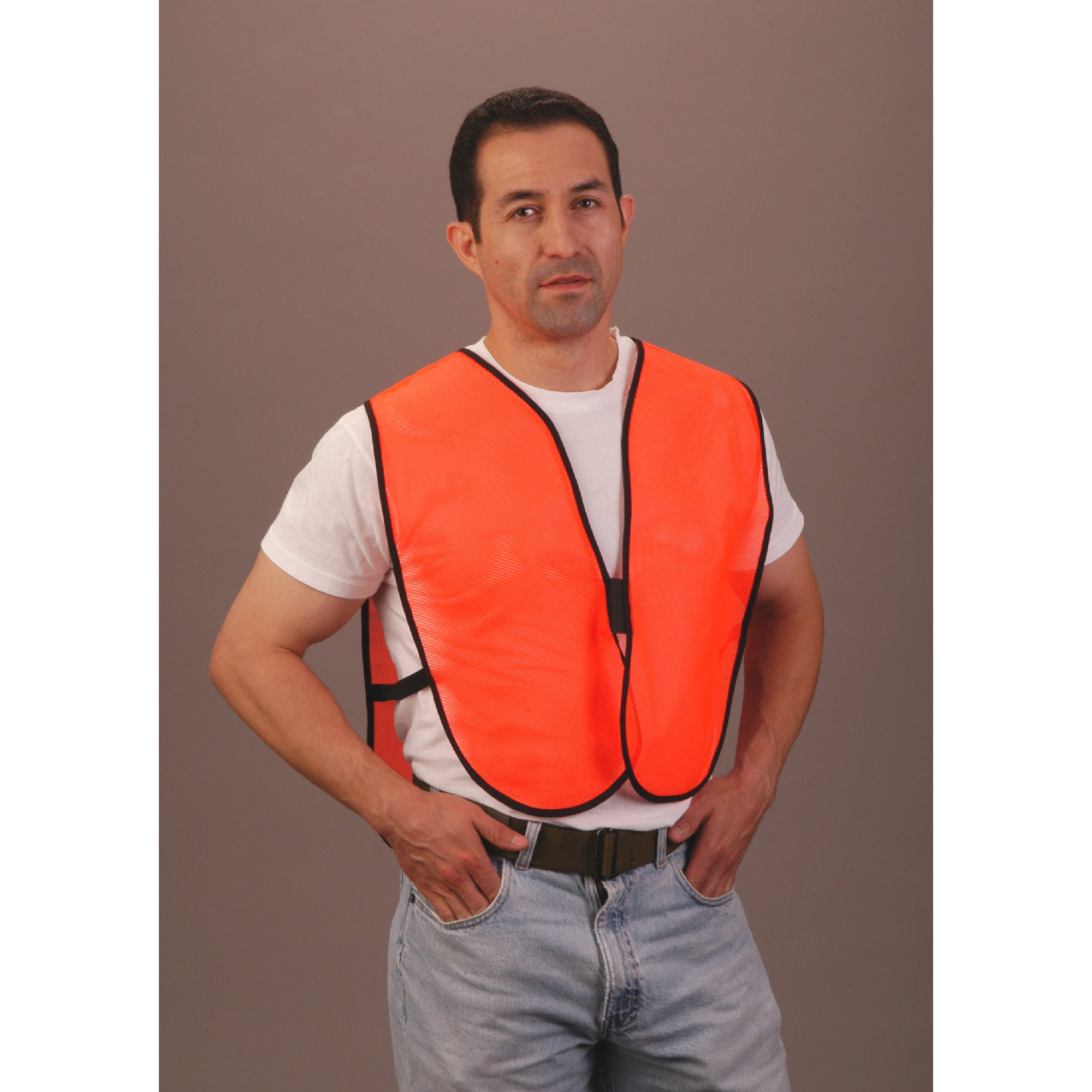 Crews General-purpose Safety Vest - Polyester - Orange - Elastic Strap,  Hook & Loop, Comfortable, Washable, Lightweight - 1 Each - Thomas Business  Center Inc