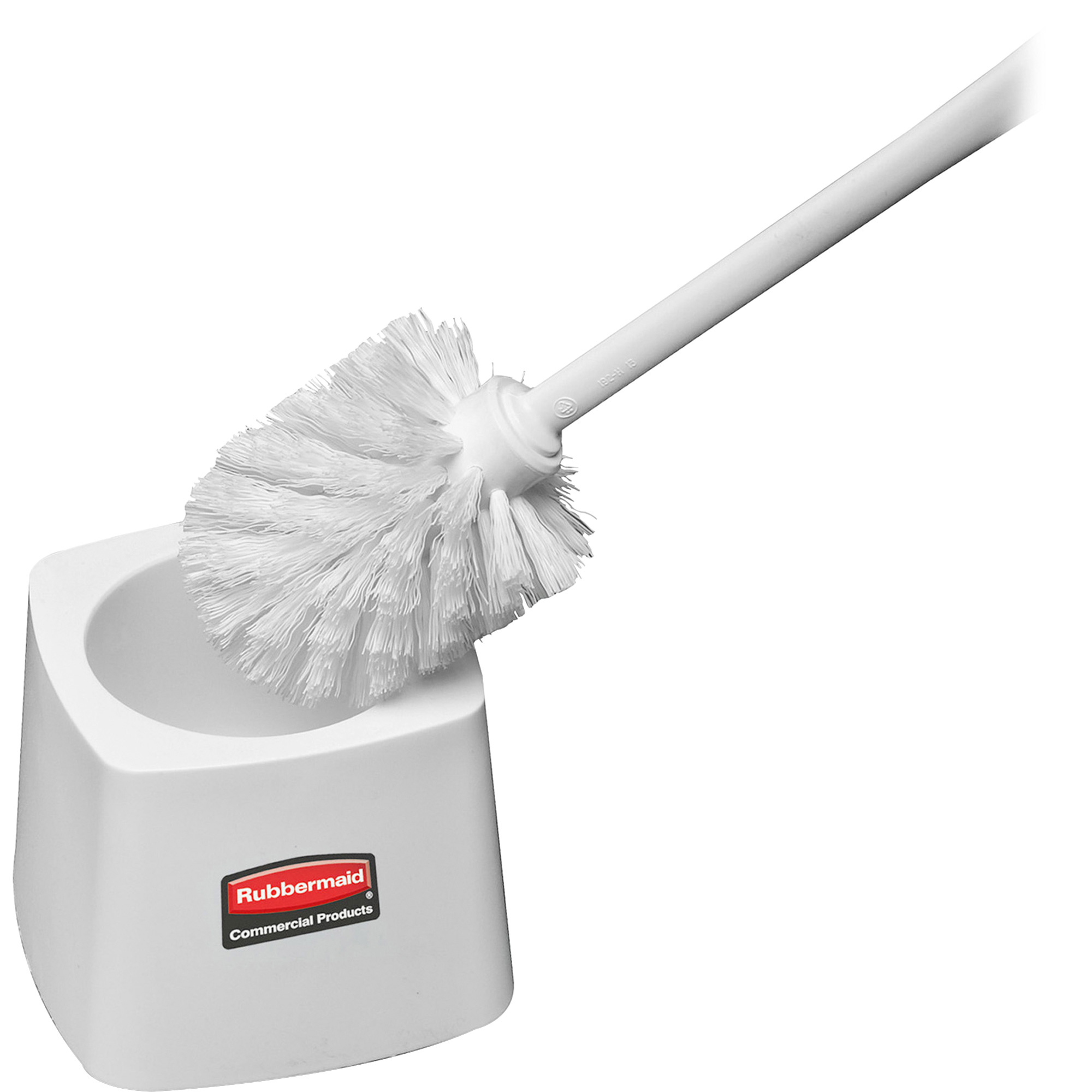 White Plastic Holder for Toilet Bowl Brush 