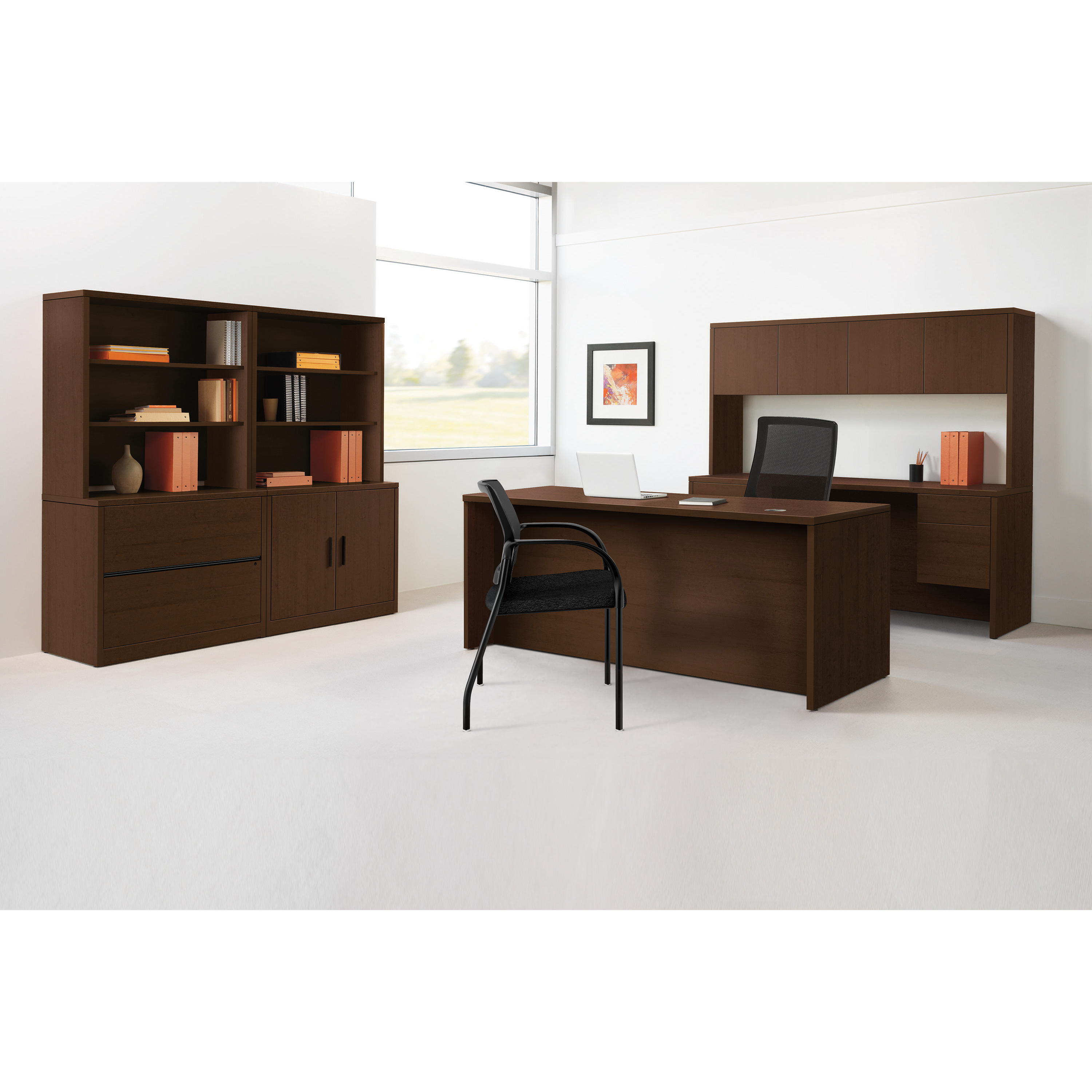 HON 10500 Series Left Pedestal Desk - 2-Drawer | Herald Office Systems