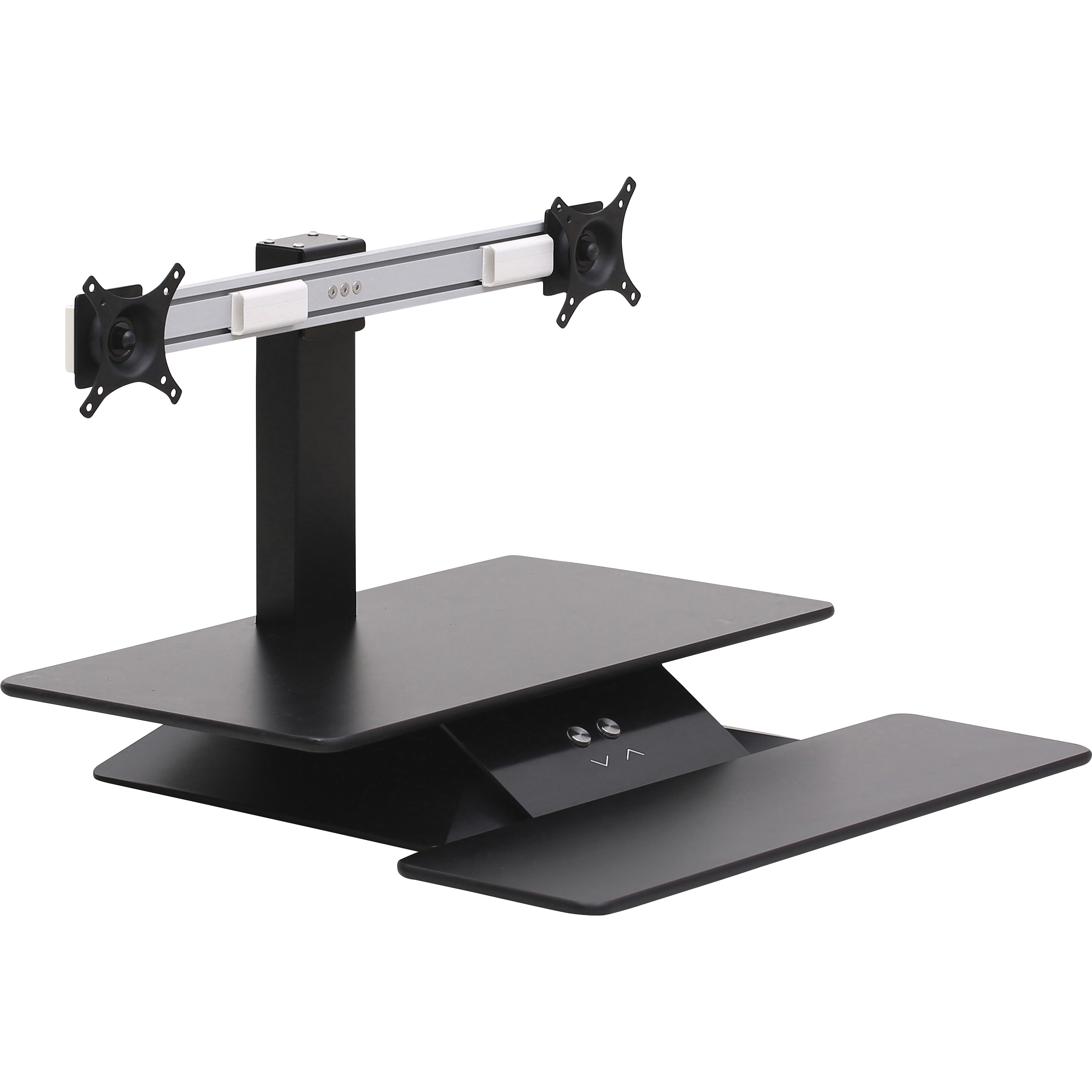 Lorell Active Office Mounting Bracket for Monitor, Keyboard Silver