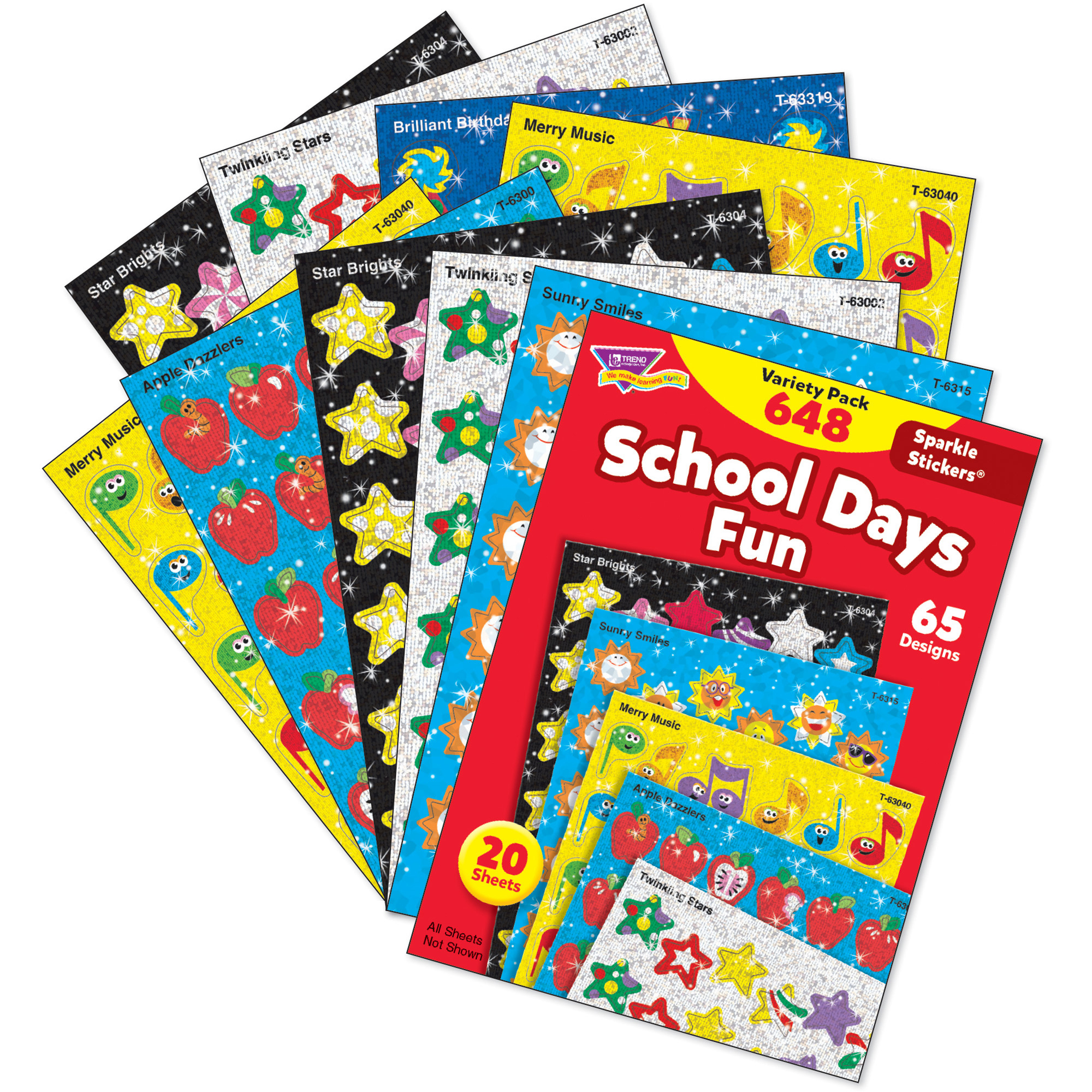 Stickers School Days Kid- 120/Pk Drawn Acid & Lignin Free