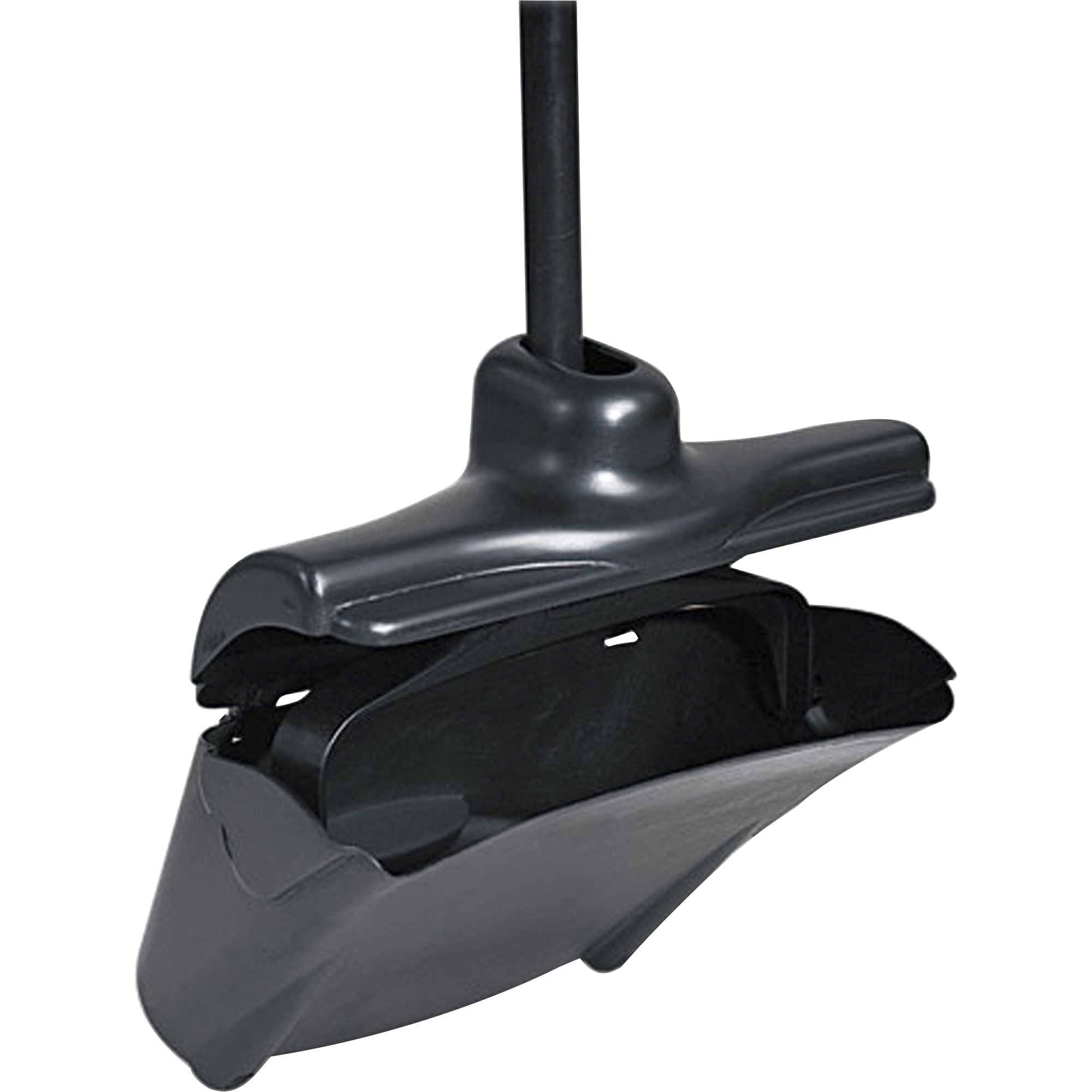 Rubbermaid Commercial 253200BLACT Lobby Pro Upright Dust Pan - Plastic - Black - 6 / Carton