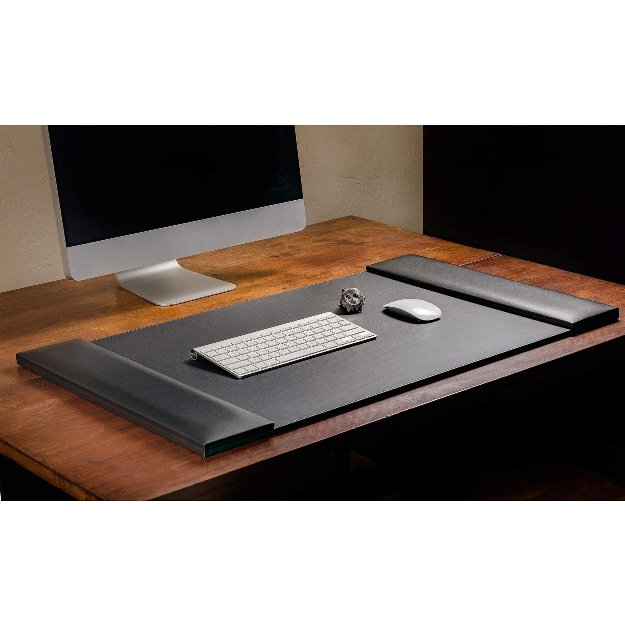 Dacasso Classic Leather Mat Desk pad, 24 x 19, Black