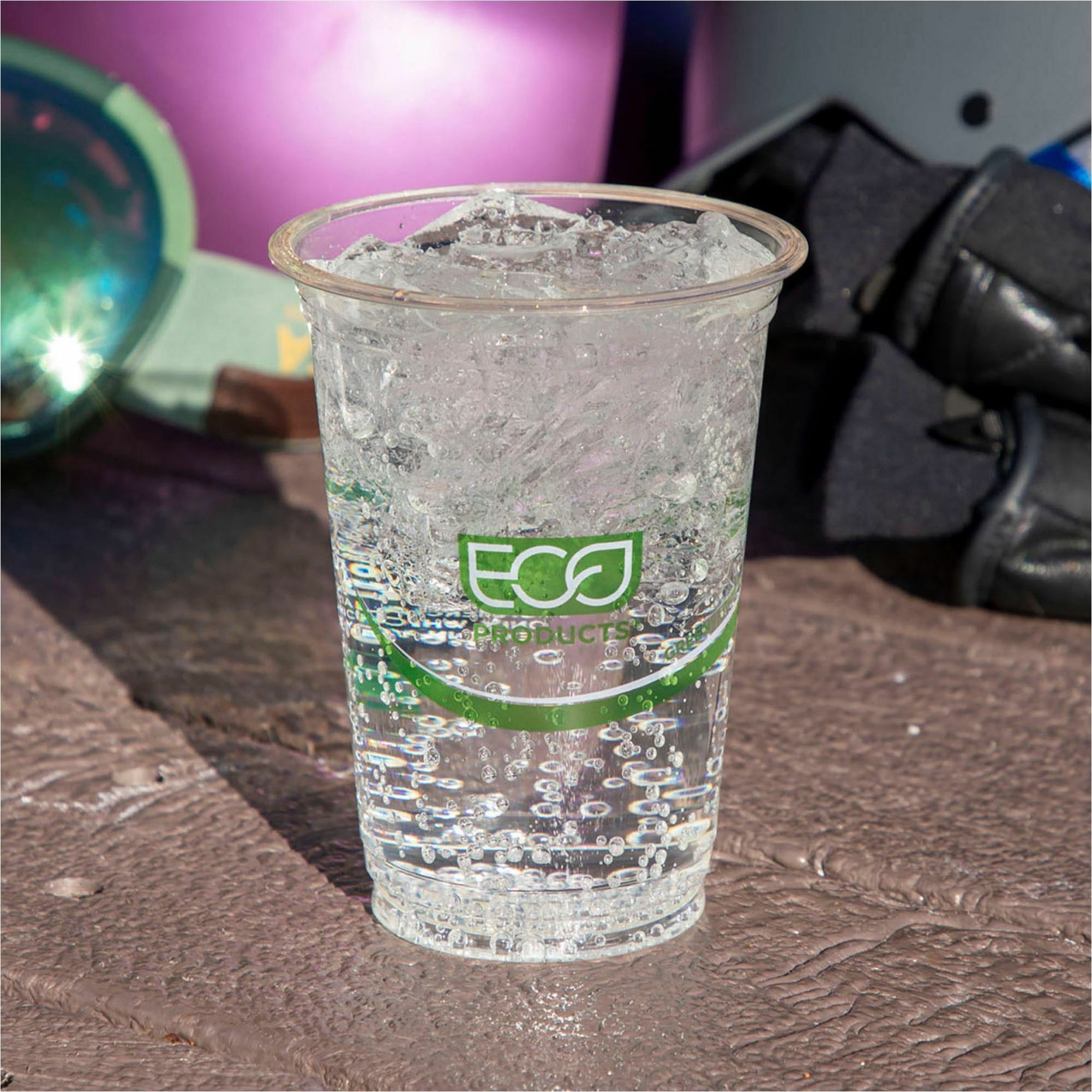 Eco-Products 16 oz GreenStripe Cold Cups - 50 / Pack - Clear
