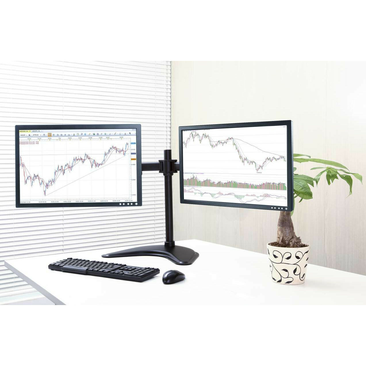 Bras double pour moniteur - Intekview