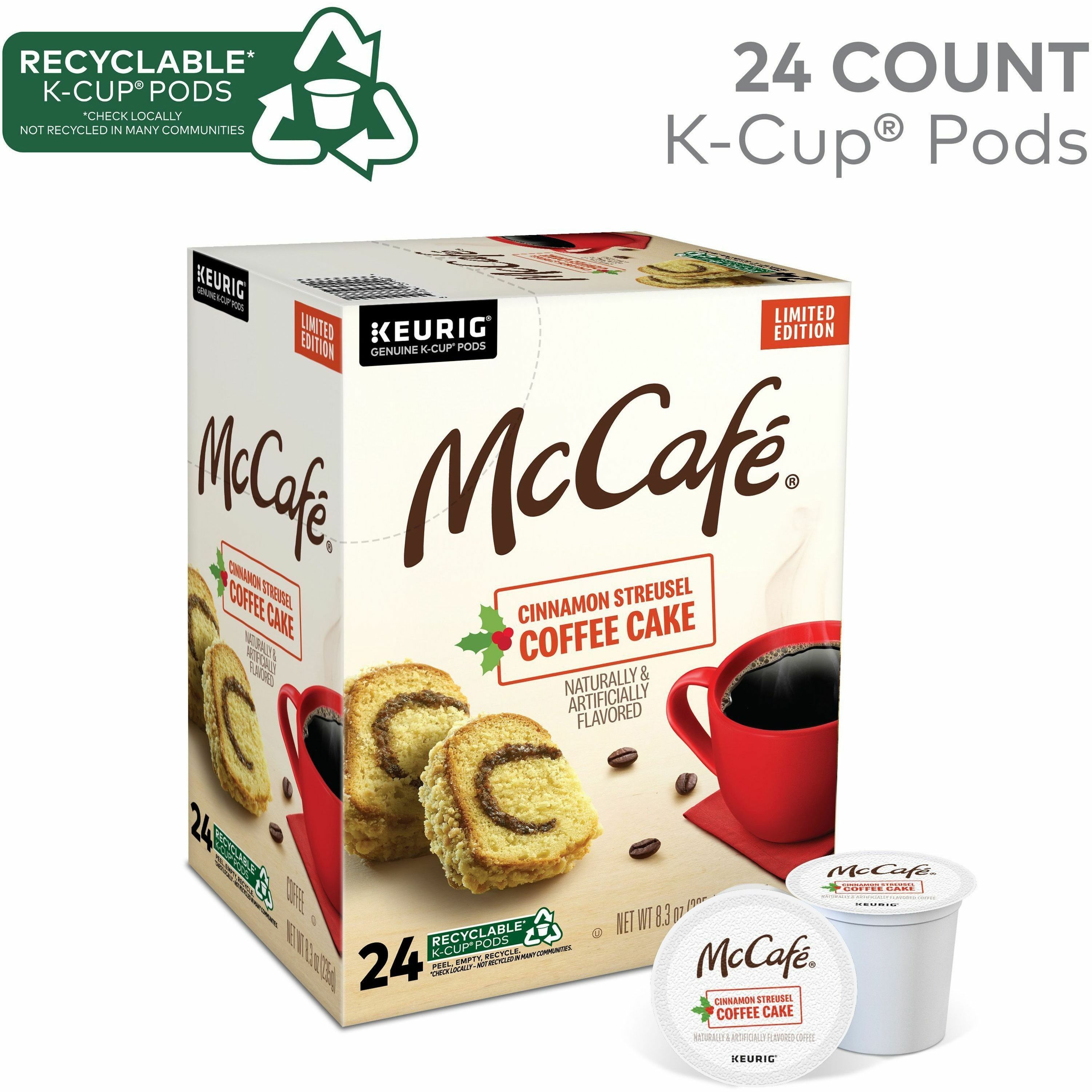 McCafe K-Cup Cinnamon Streusel Cake Coffee - Coffee | Keurig Green ...