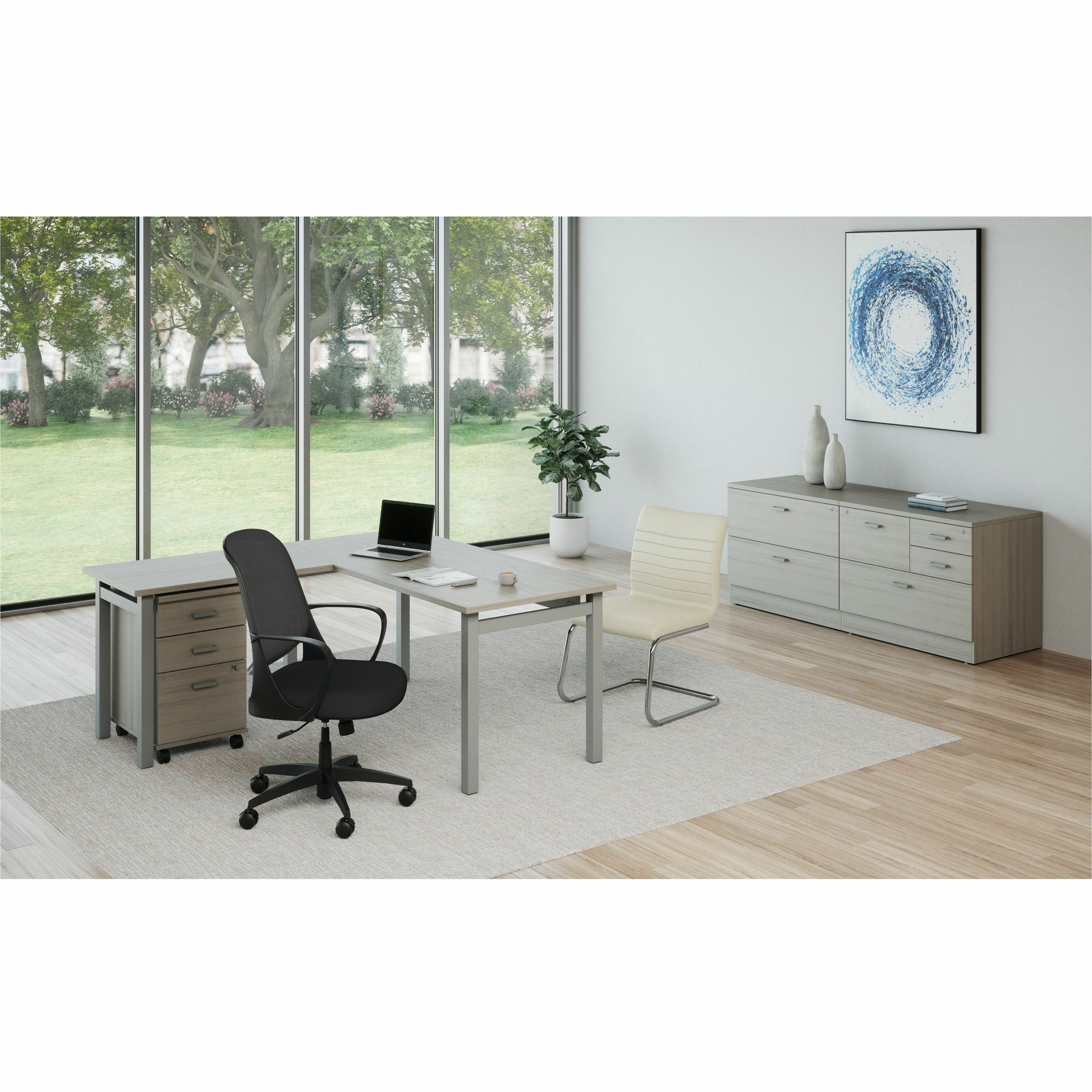 Newland Box/Box/File Mobile Pedestal, Noce Grigio