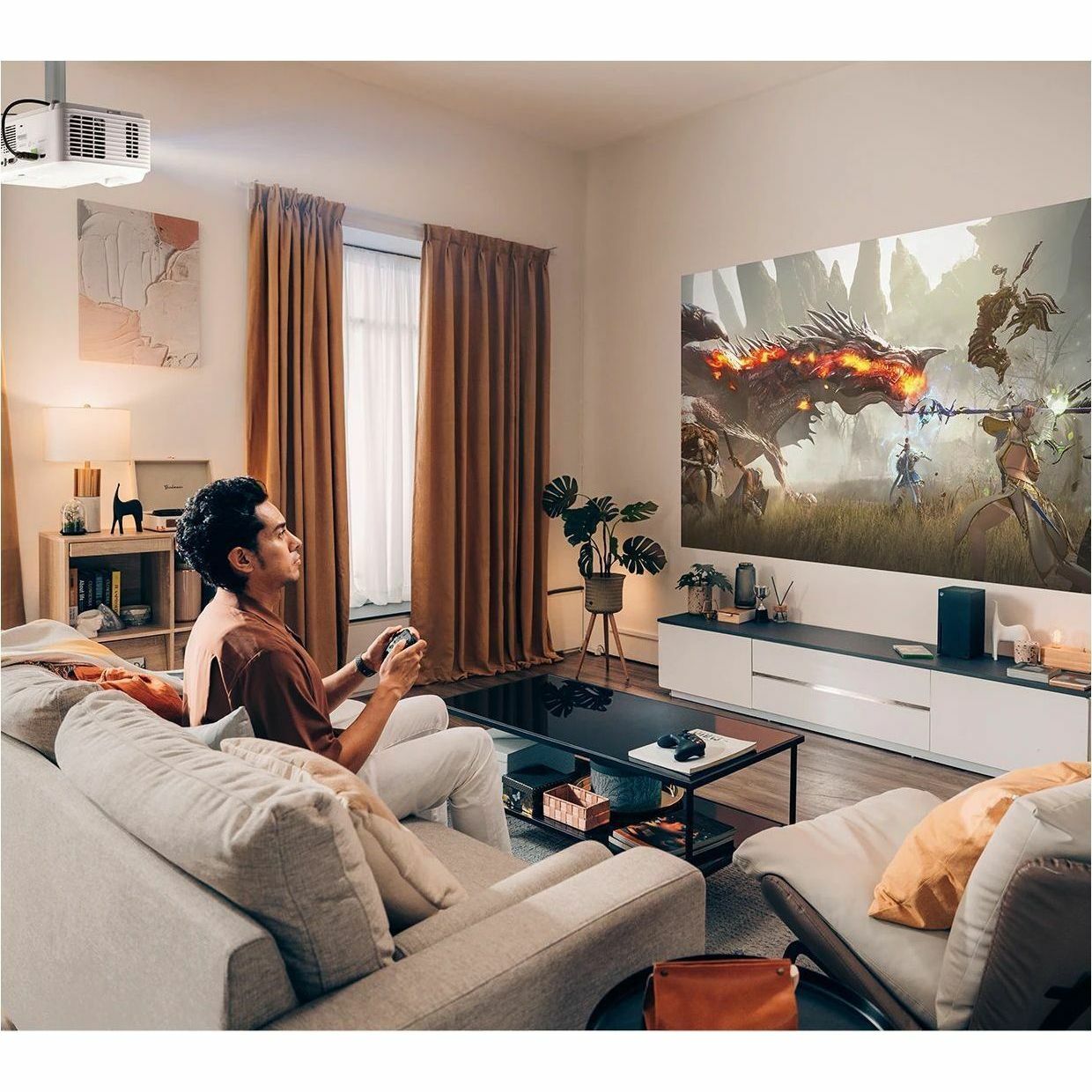 ViewSonic LX700-4K 3D Laser Projector - 16:9 - Wall Mountable, Ceiling Mountable - White