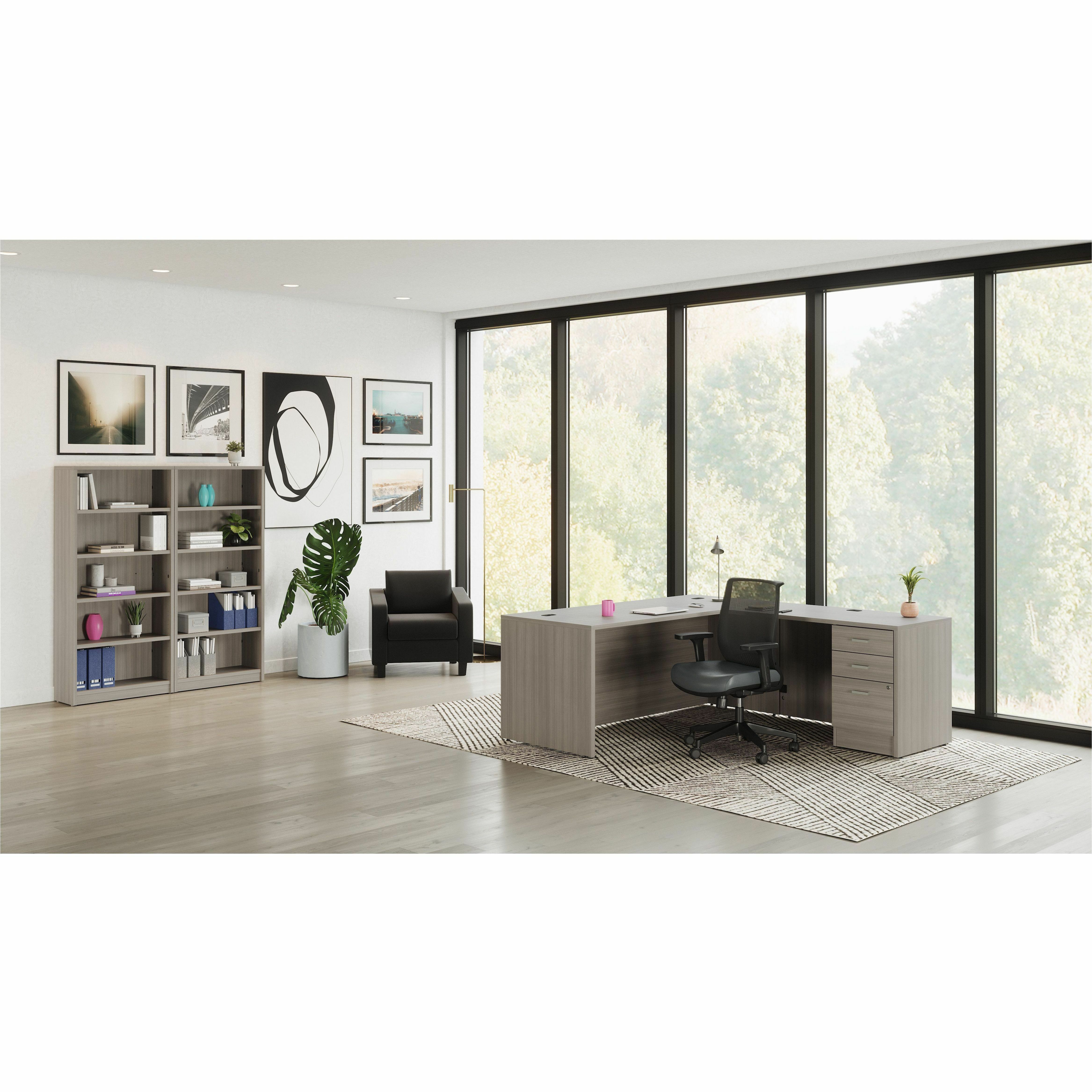 Newland 65.6" Bookcase, Noce Grigio