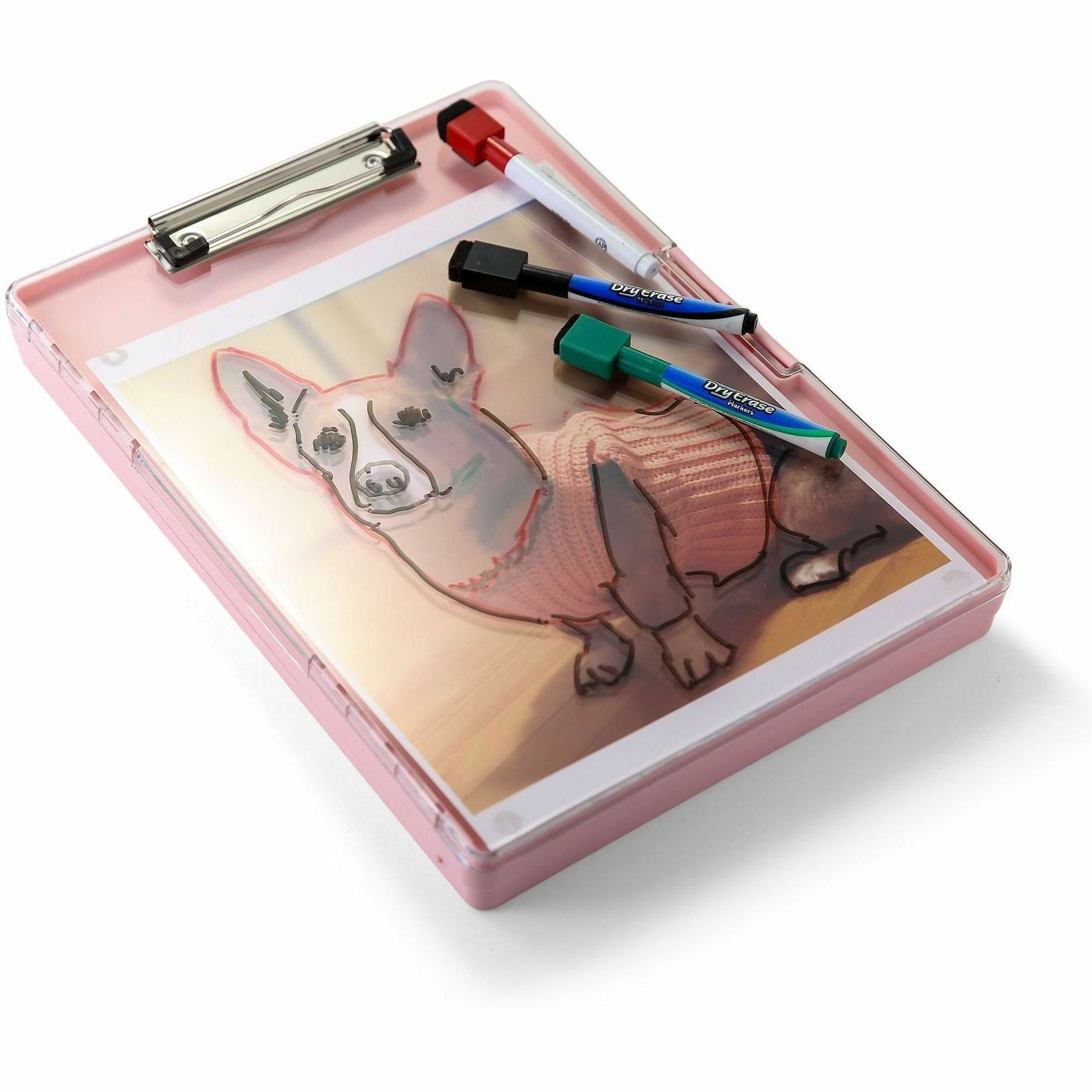 Officemate - Boîte de rangement avec pince