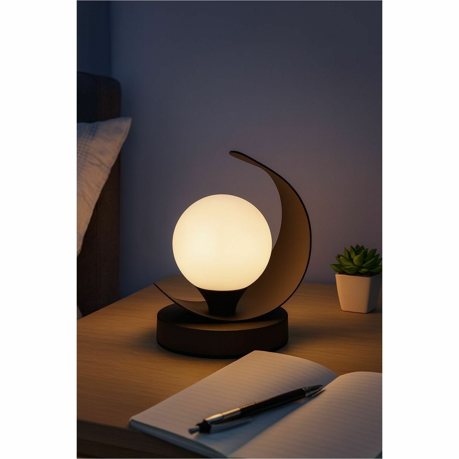 Dainolite 1LT Table Lamp Matte Black Finish