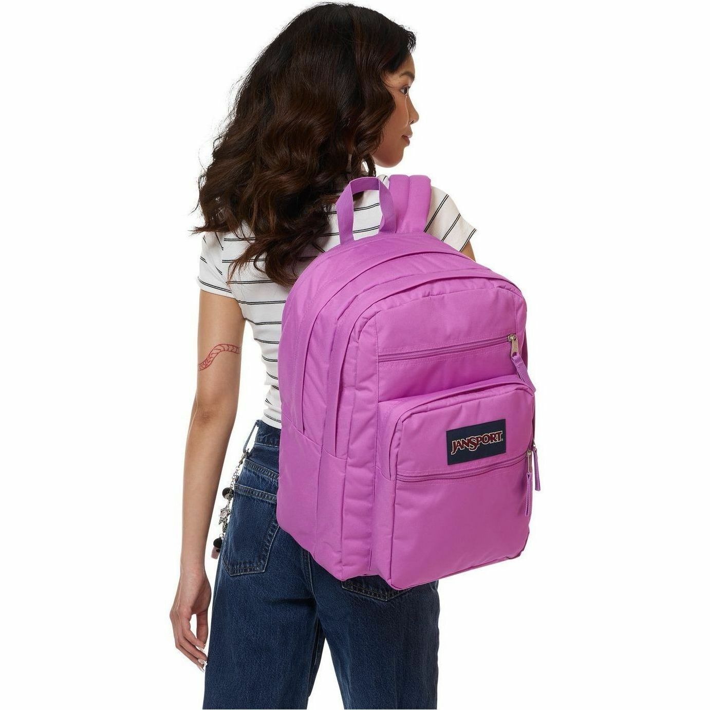 Jansport BIG STUDENT Carrying Case (Backpack) for 15" Notebook - Digital Fuschia