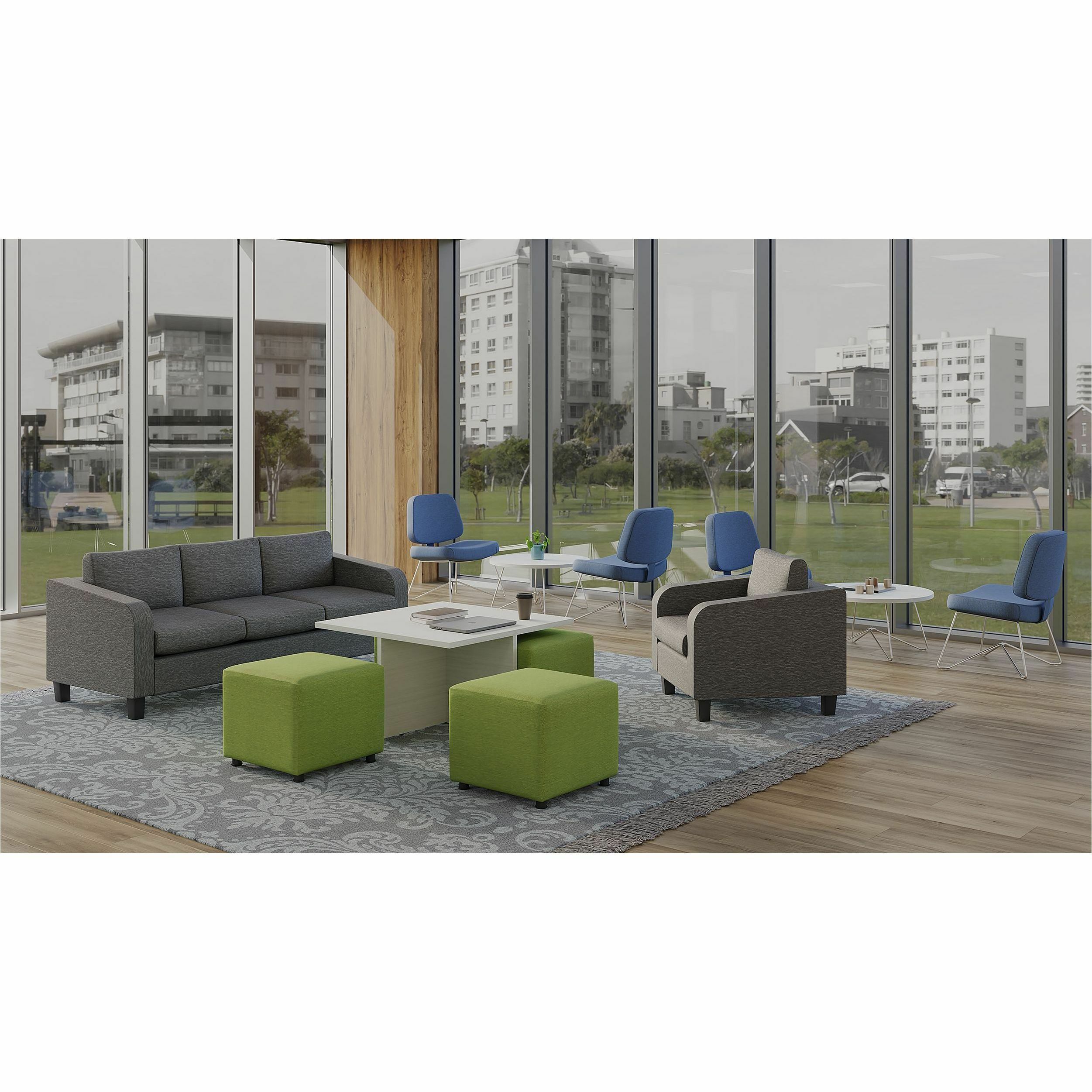 Offices To Go Suburb Sofa Series Club Chair LuxPlus Fabric Black