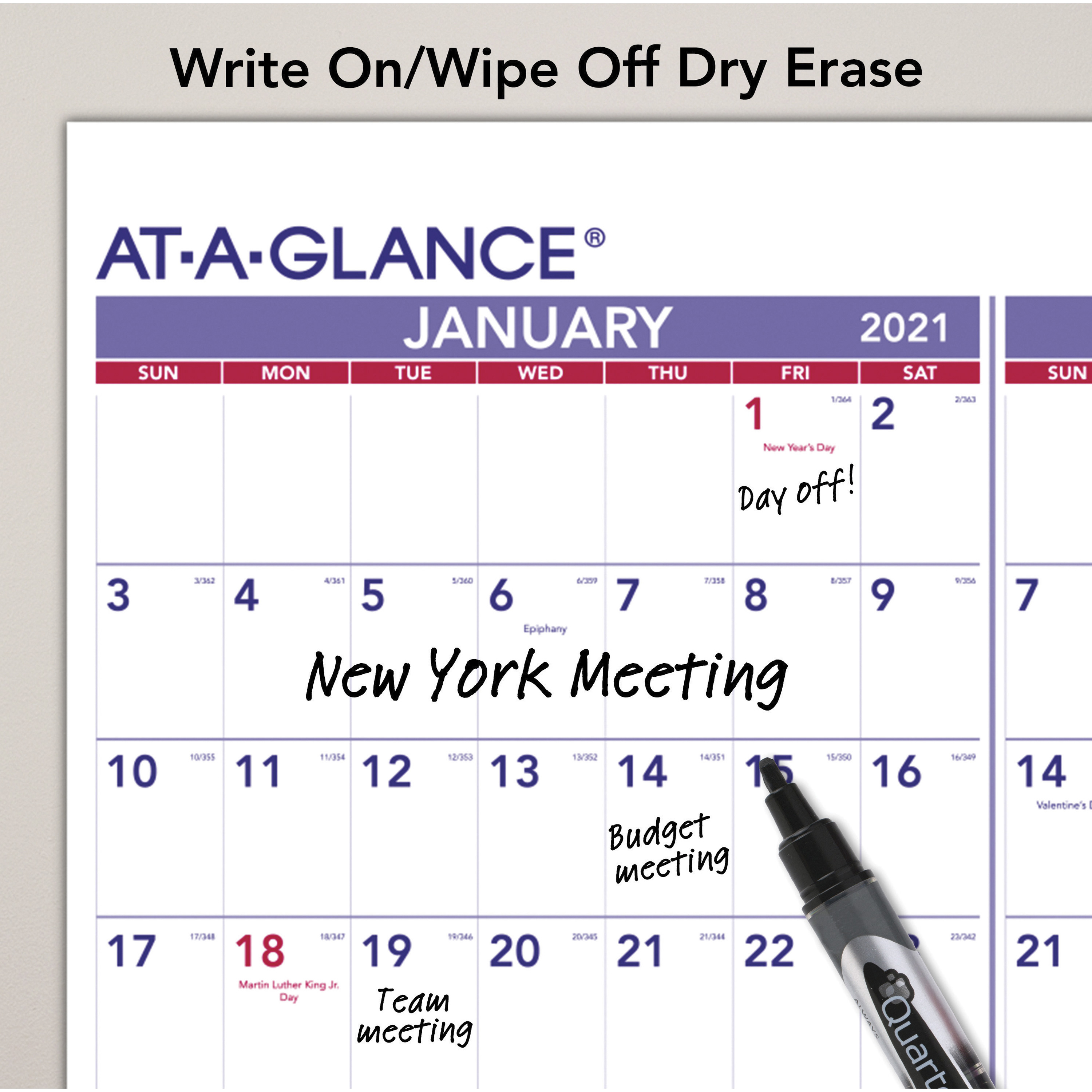 At-A-Glance Yearly Wall Calendar - Julian Dates - Yearly ...