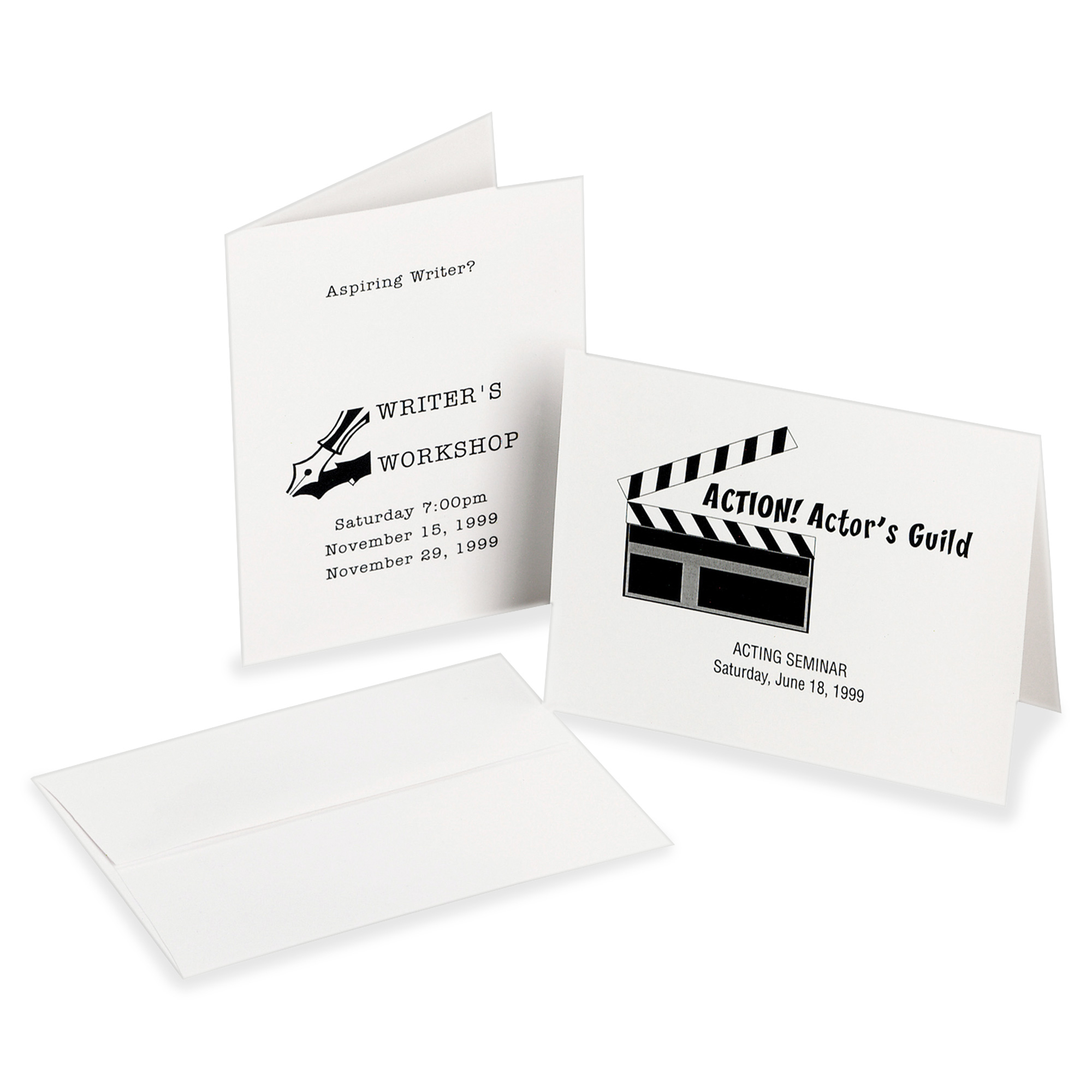 Note Cards, 4-1/4 x 5-1/2, Two-Sided Printing, Matte White, Inkjet  Printers, 2 Pack, 100 Cards with Envelopes (5813)