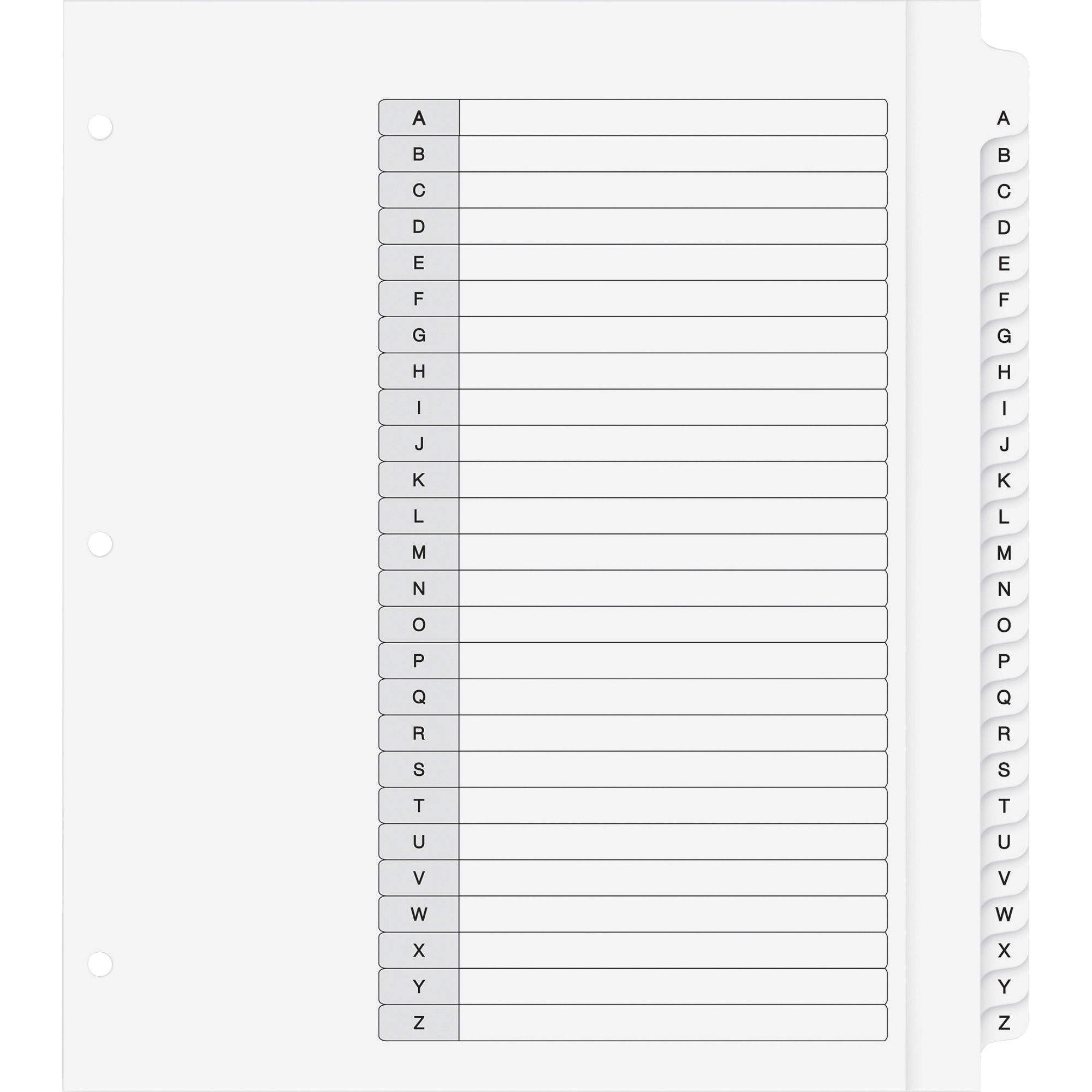 Avery® Ready Index Binder Dividers Customizable Table of Contents
