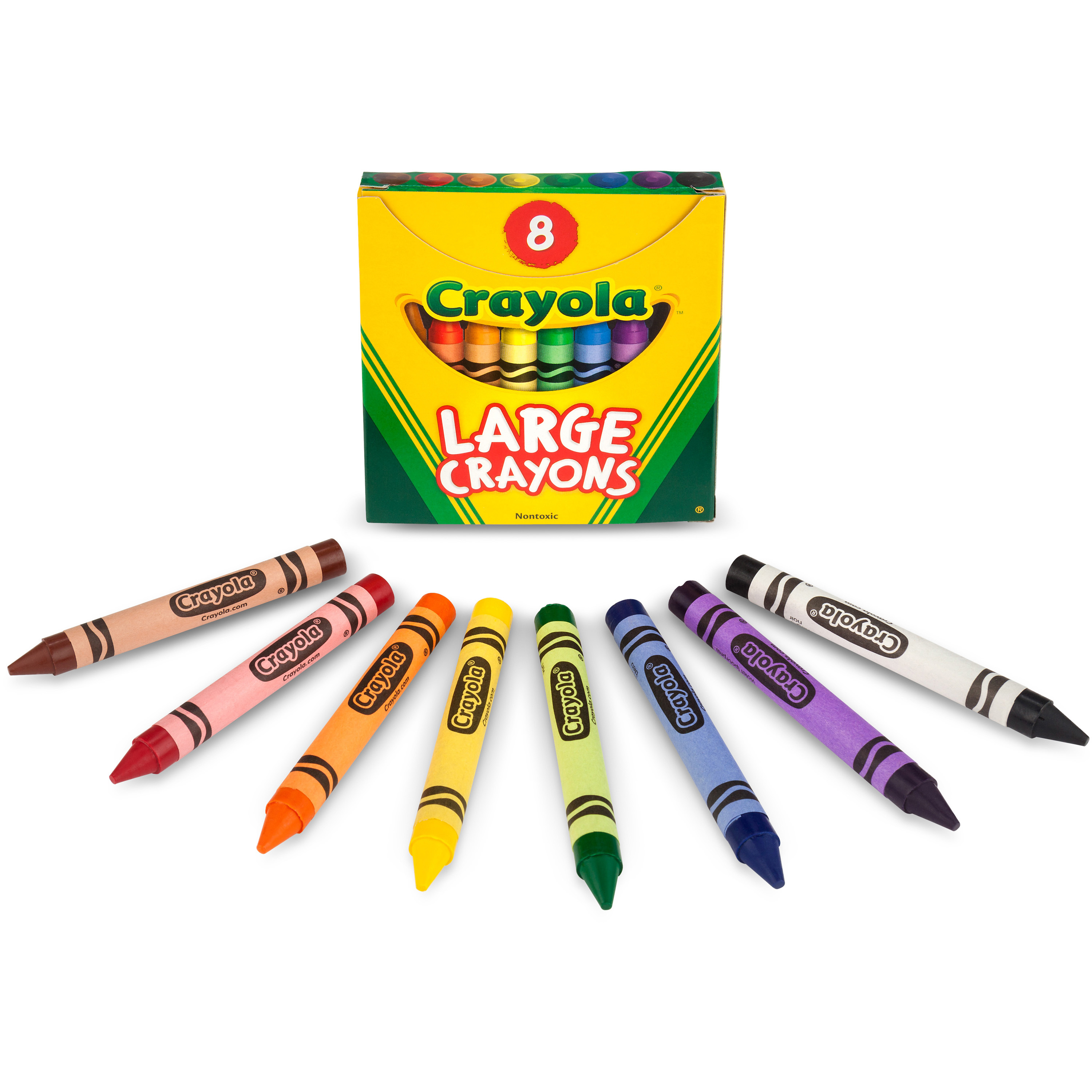 Great Choice Products 30 Pack Crayons Bulk,8 Colors Bulk Crayons,Jumbo  Crayons For Kids,Easy To Hold Large Crayons,Crayons Party Favors For Kids