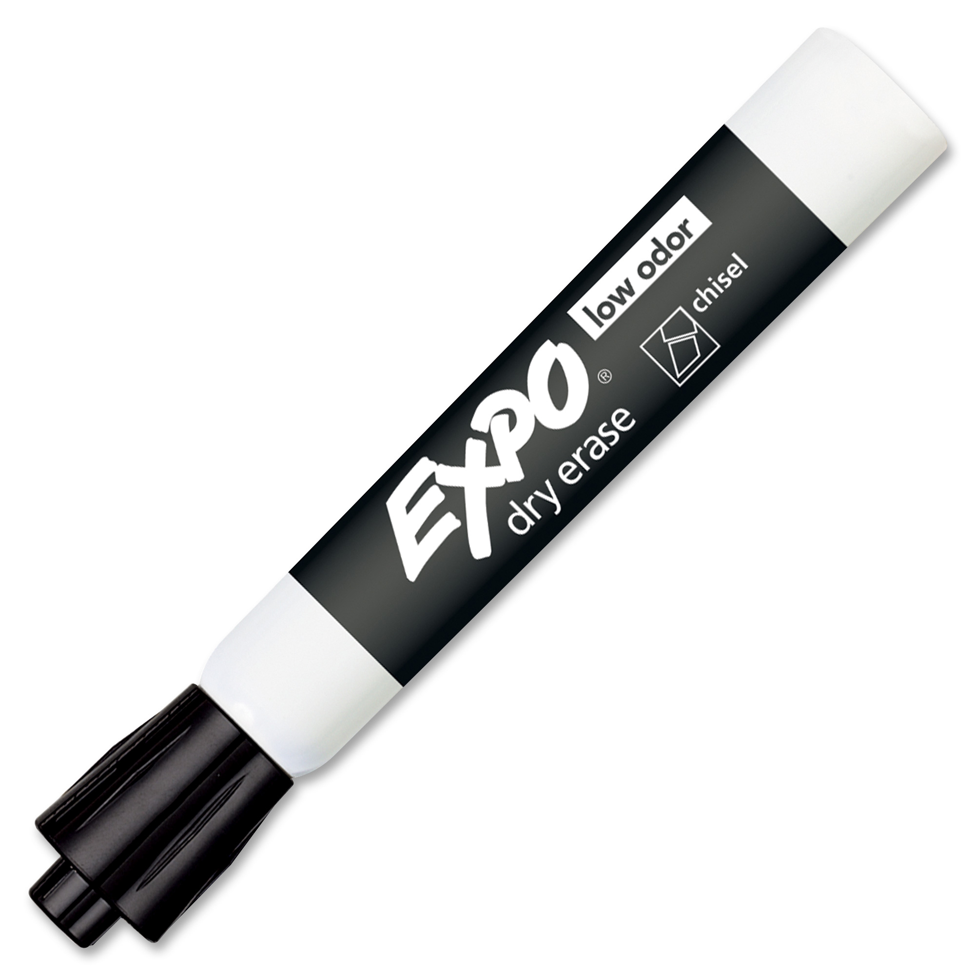 Dry Erase Markers with Ultra Fine and Broad Tip - 3-Pack of Black