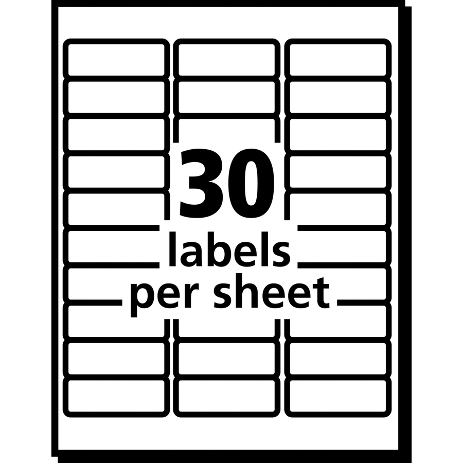 AVE23 - Avery® Easy Peel Return Address Labels - Permanent With Regard To Staples White Return Address Labels Template