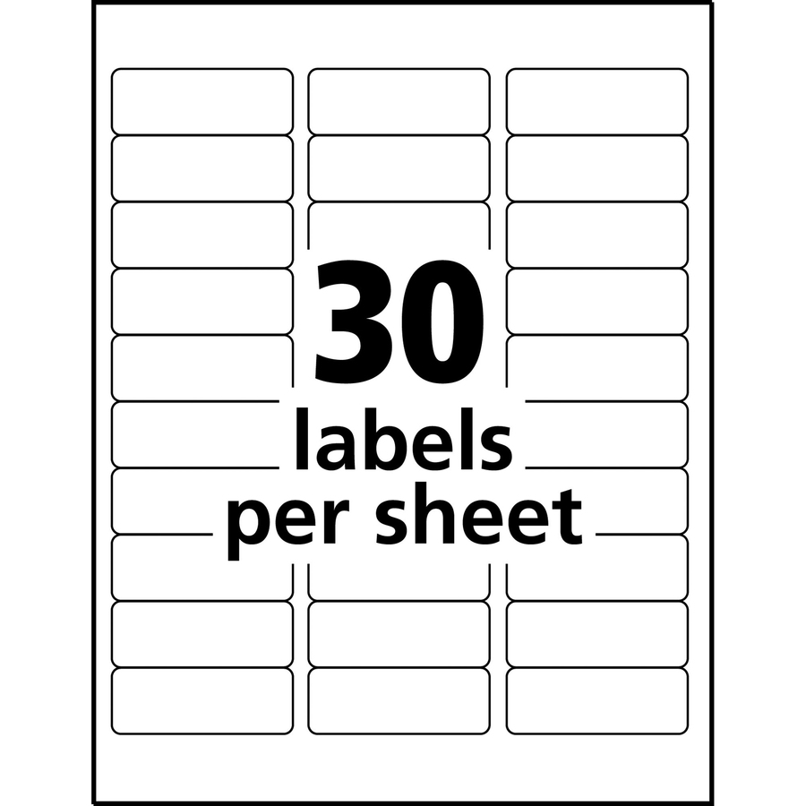 Avery® Matte Clear Address Labels Sure Feed Technology 1 quot Width x 2