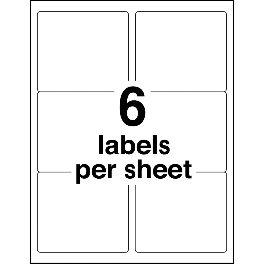 Avery® Shipping Labels, Sure Feed, 3-1/3 x 4 , 600 White Labels