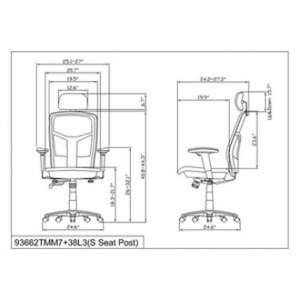 LLR 42170  Lorell Ergo Fabric Lumbar Back Support - Lorell Furniture