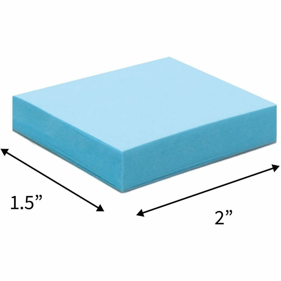 Business Source Premium Plain Pastel Adhesive Notes