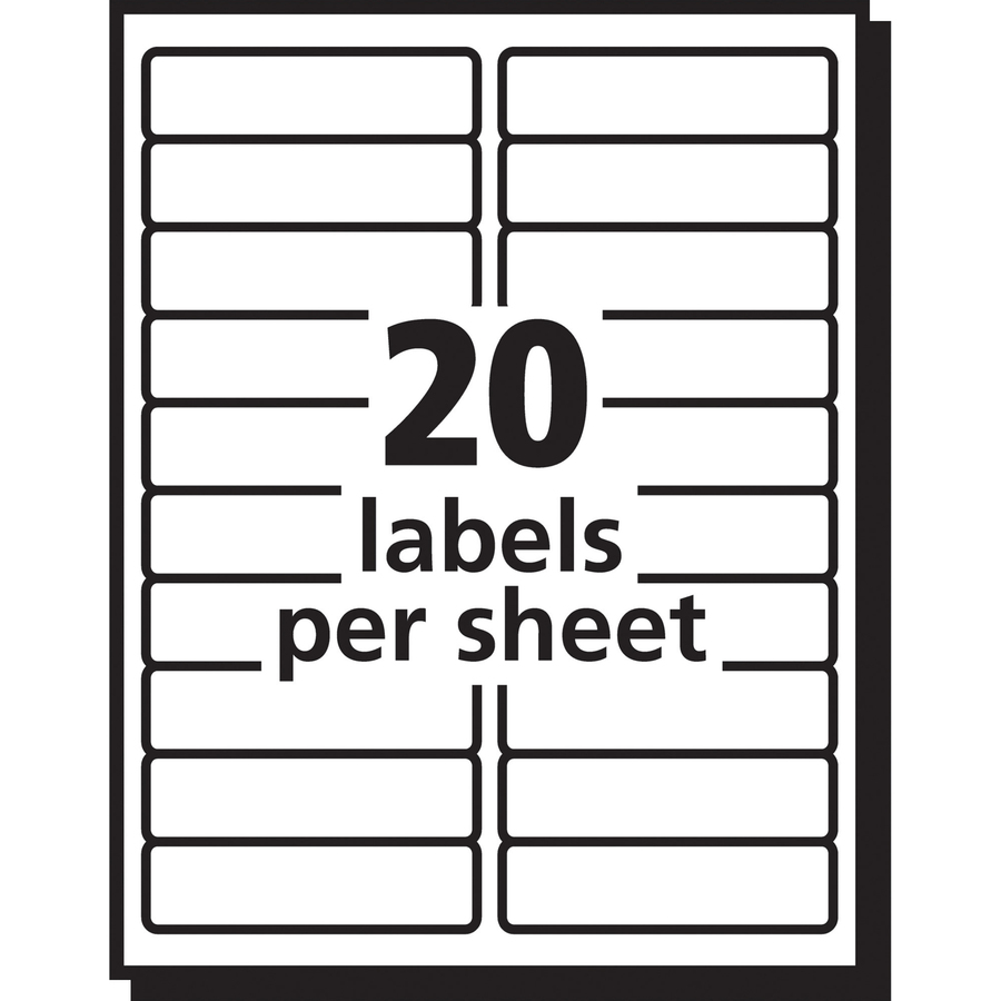 Avery® Address Labels, Sure Feed, 1" x 4" , 200 Clear ...