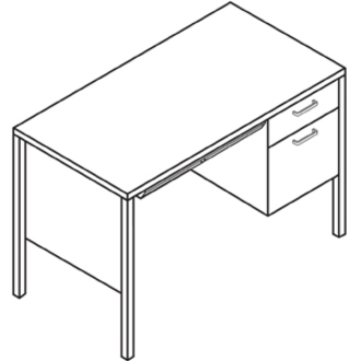 Hon34002rcl Hon 34000 Series Small Office Desk 45 3 X 24 X